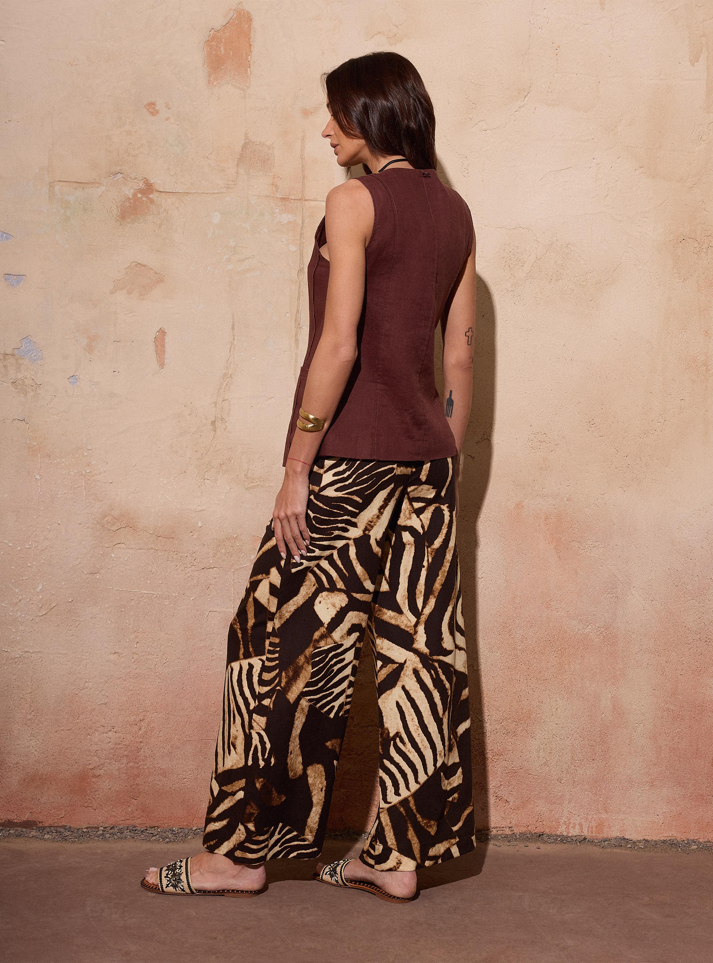 Blusa Tipo Vest Lino Botones-5