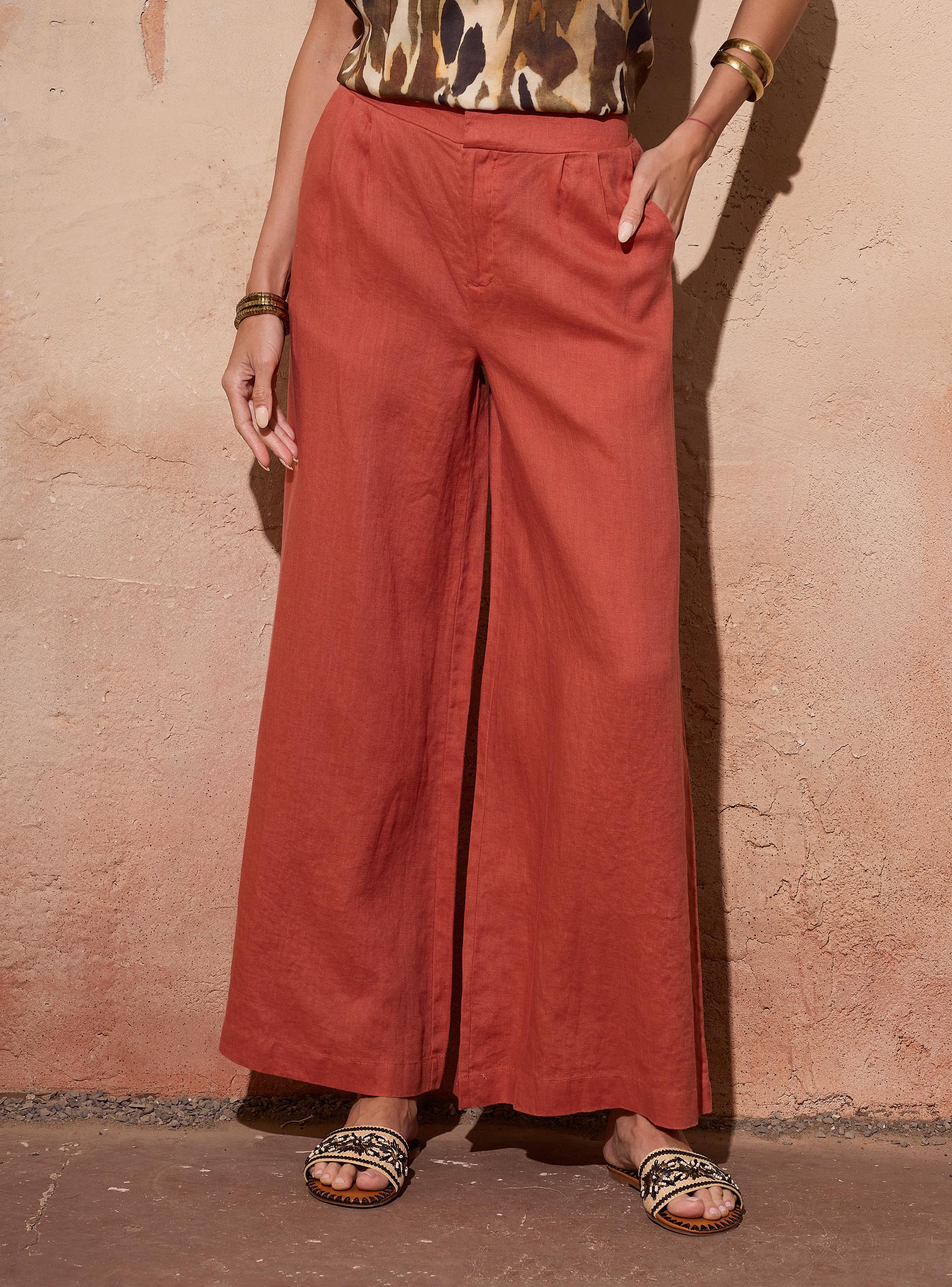 Pantalón Ancho Lino-0
