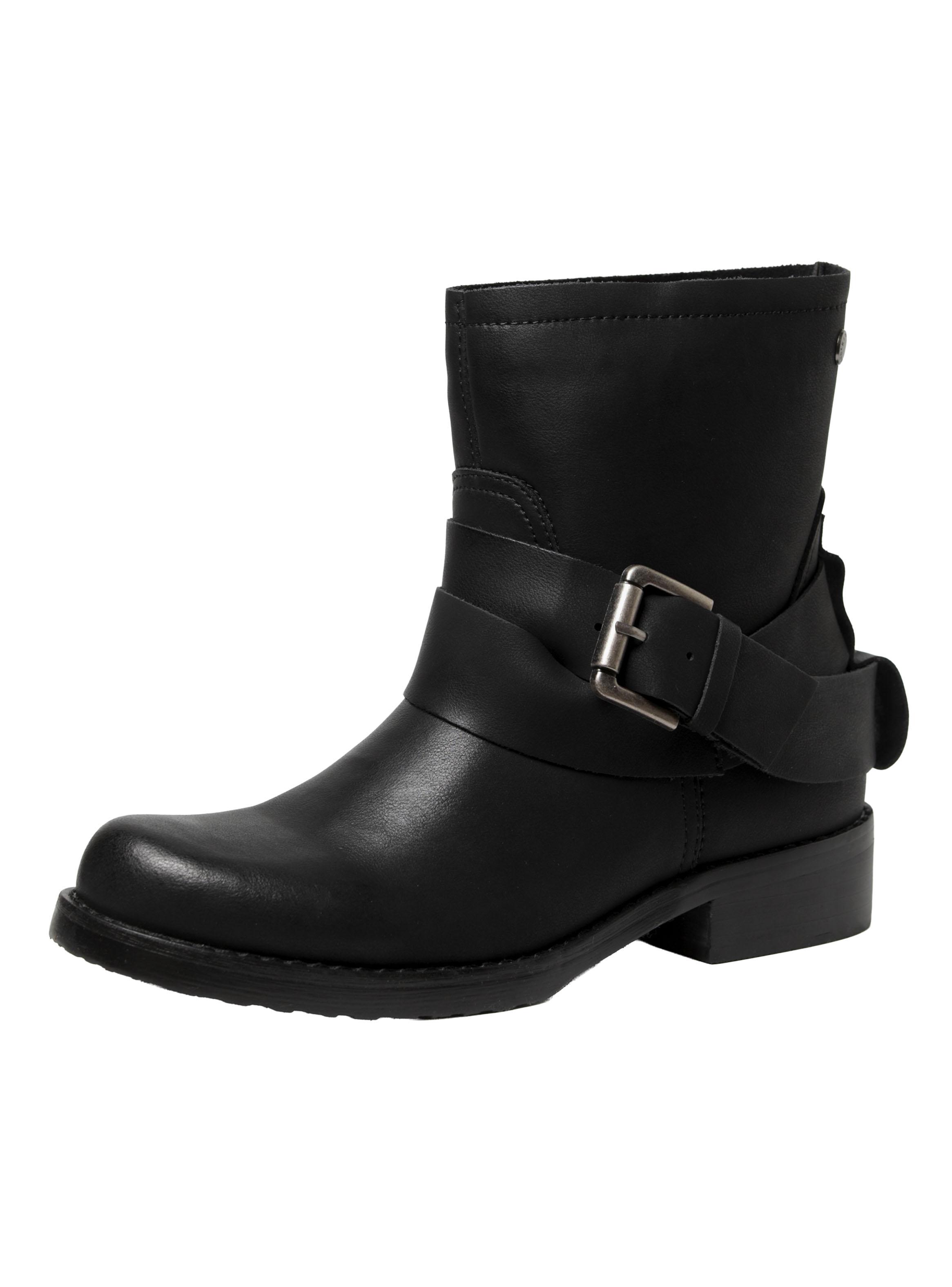 Bota Baja Correa Cruzada Cuero Mujer-3