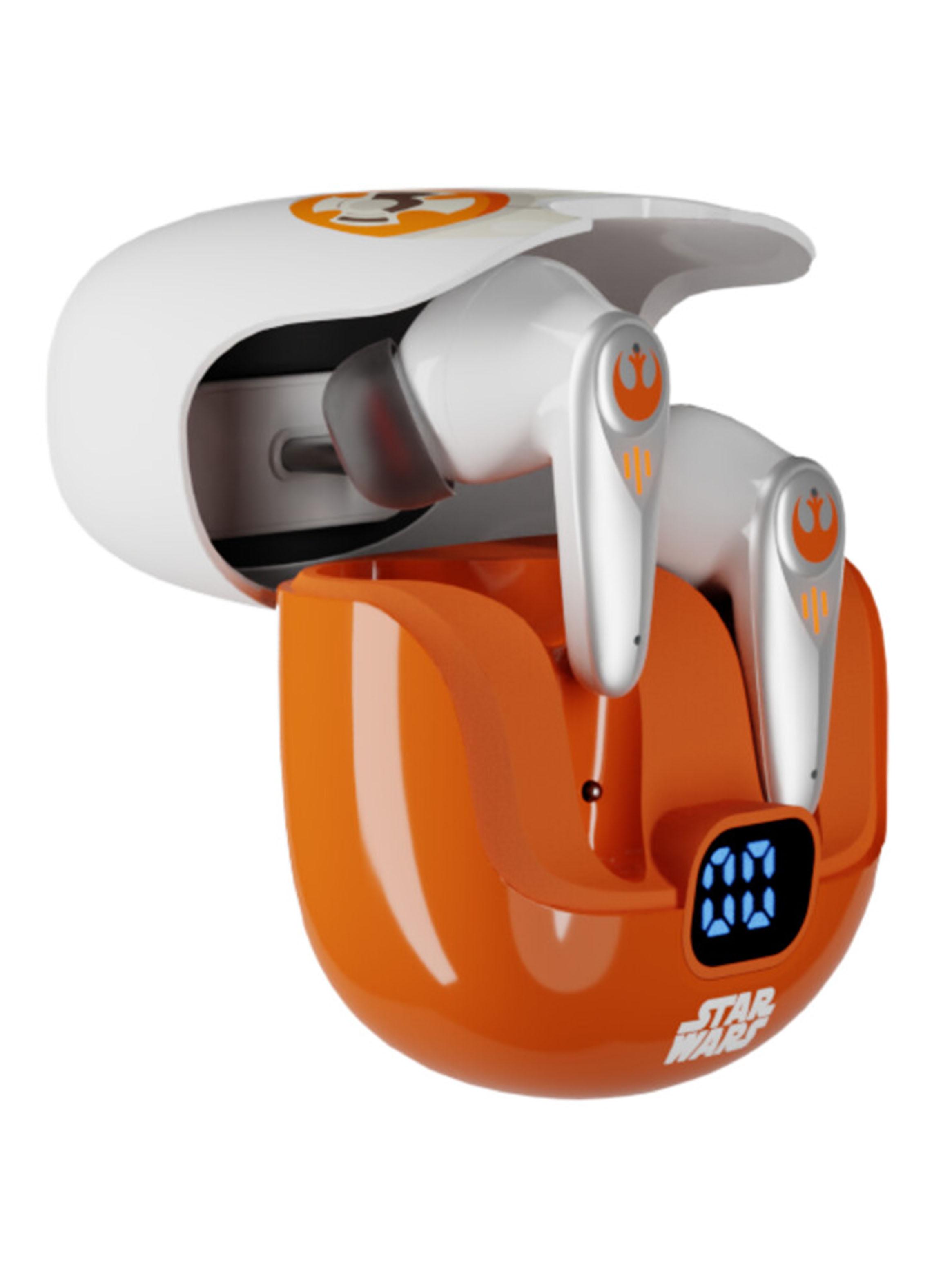 Audífonos Bluetooth TWS ARCUSS250 Blanco Naranjo-3