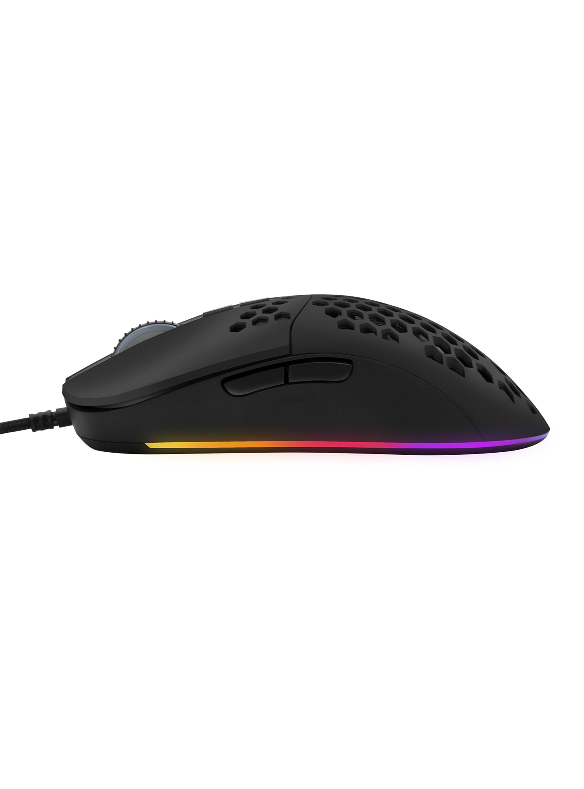 Mouse Gamer Alámbrico Honeycomb Negro-2