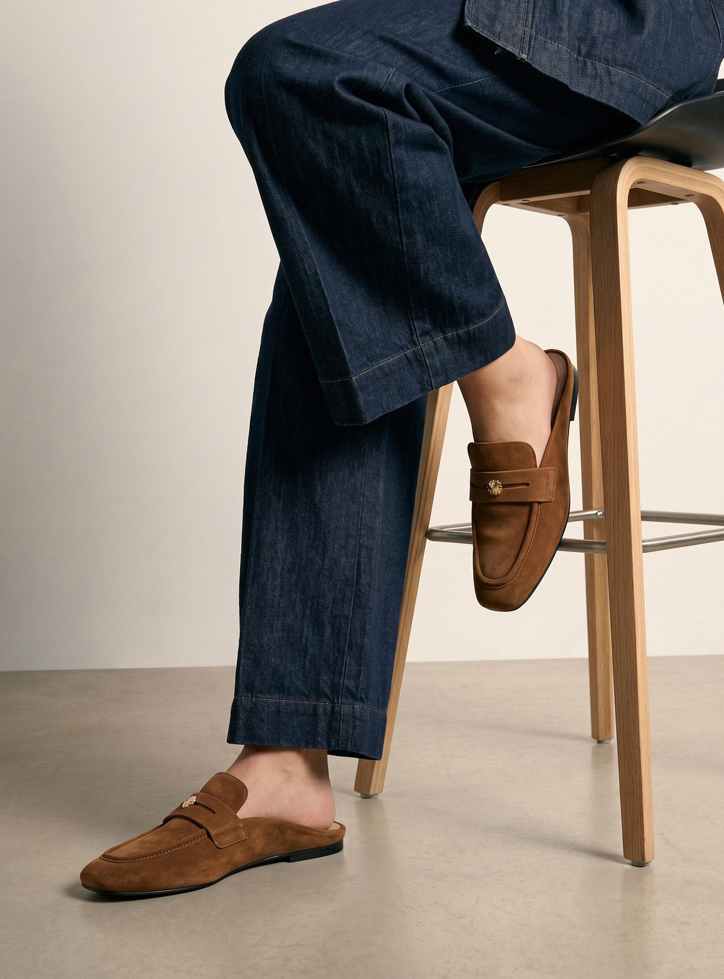 Mocasín De Cuero Slip On Mujer-0