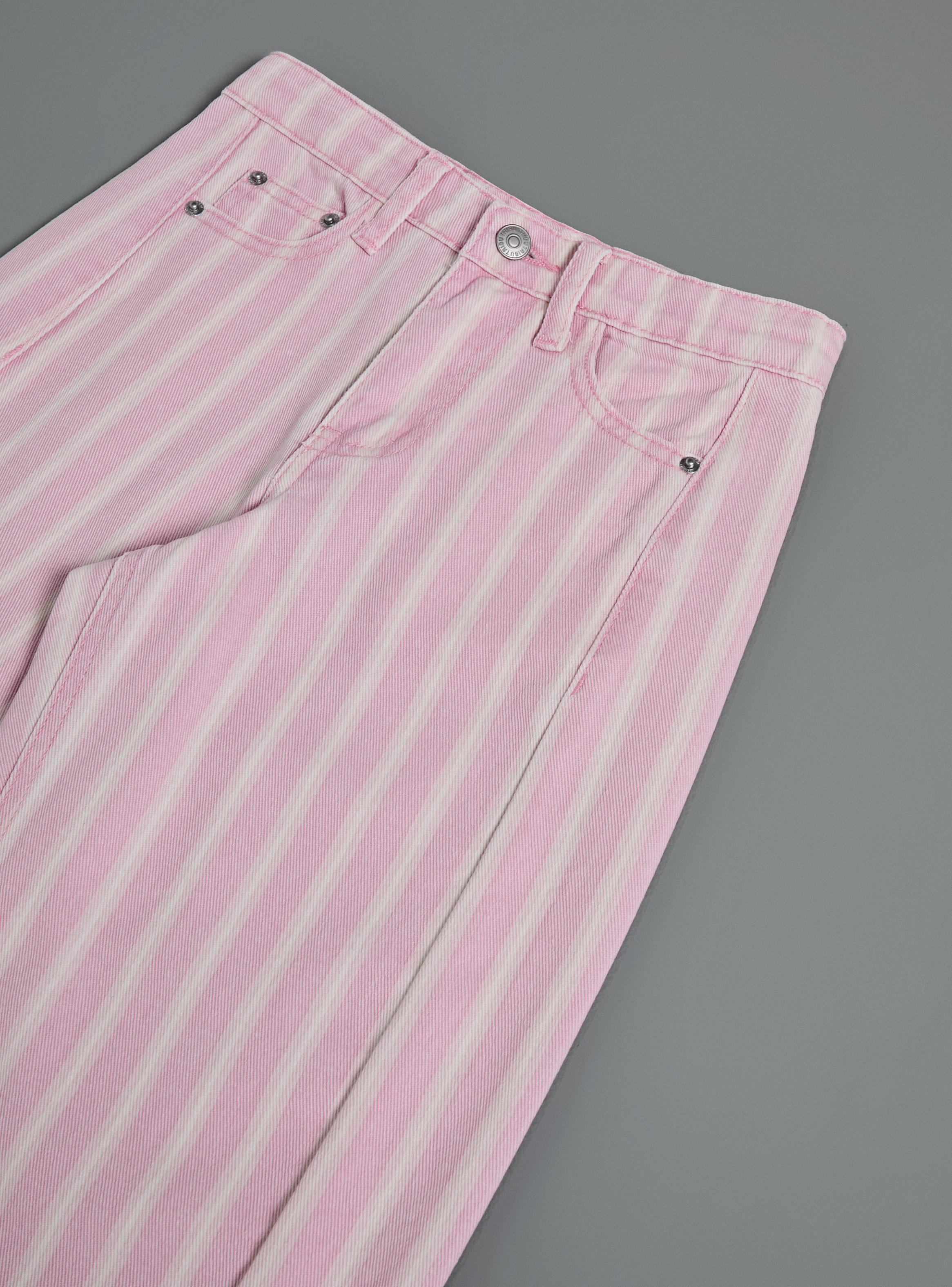 Pantalón Barrel Diseño Rayado-3