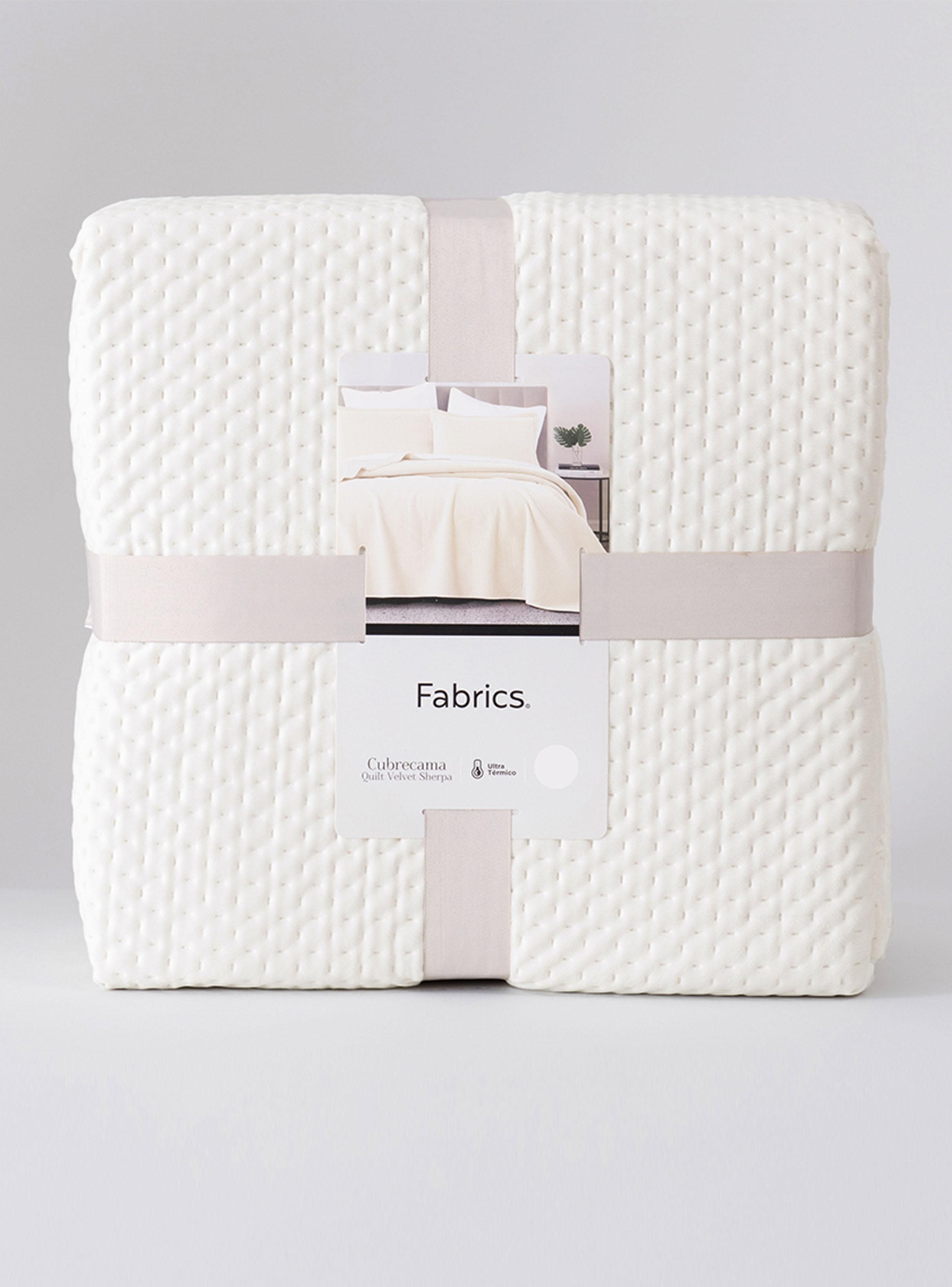 Quilt Velvet Sherpa 2 Plazas Akio Crudo-3