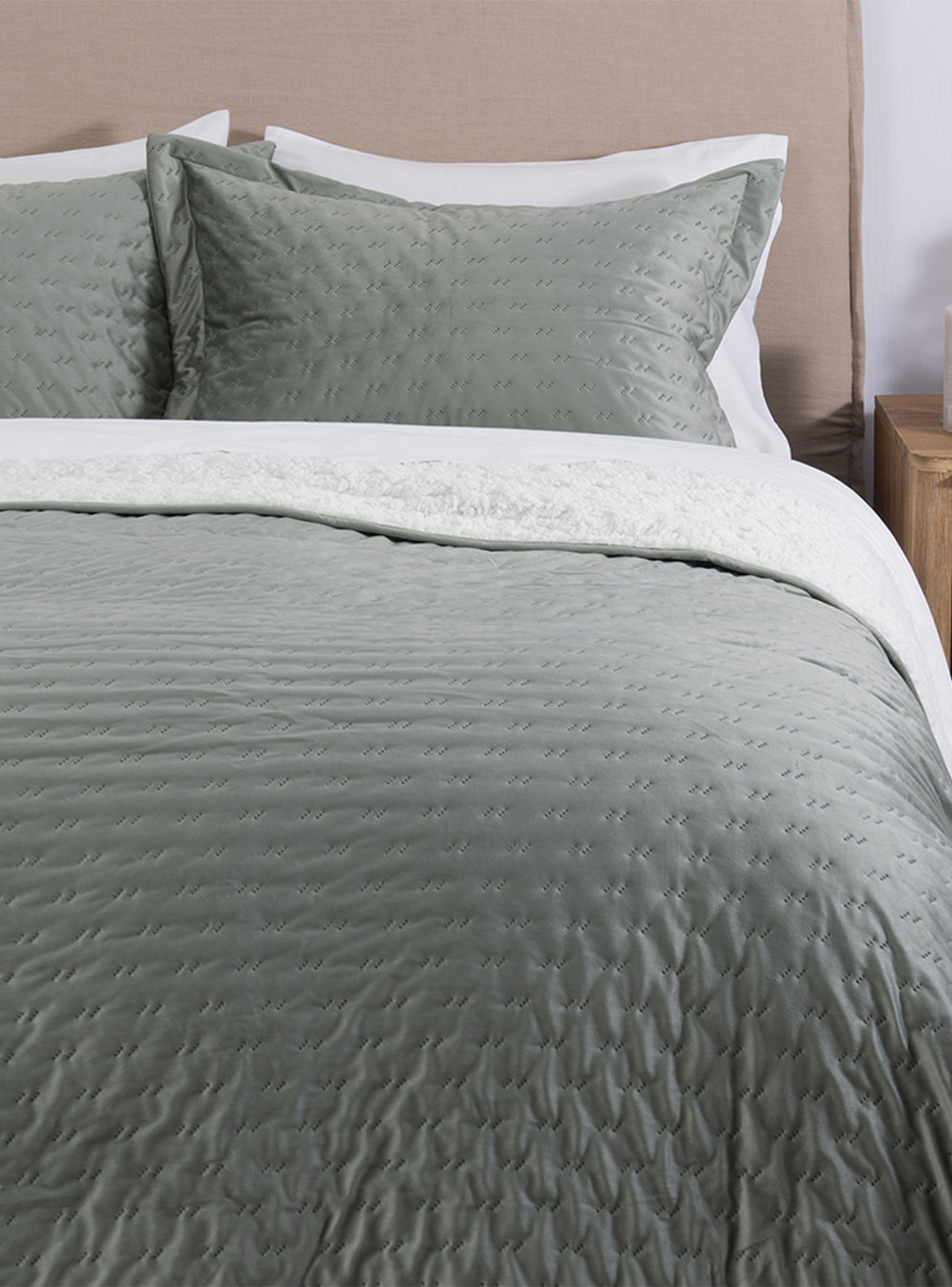 Quilt Velv Sherpa King Jiro Verde-1