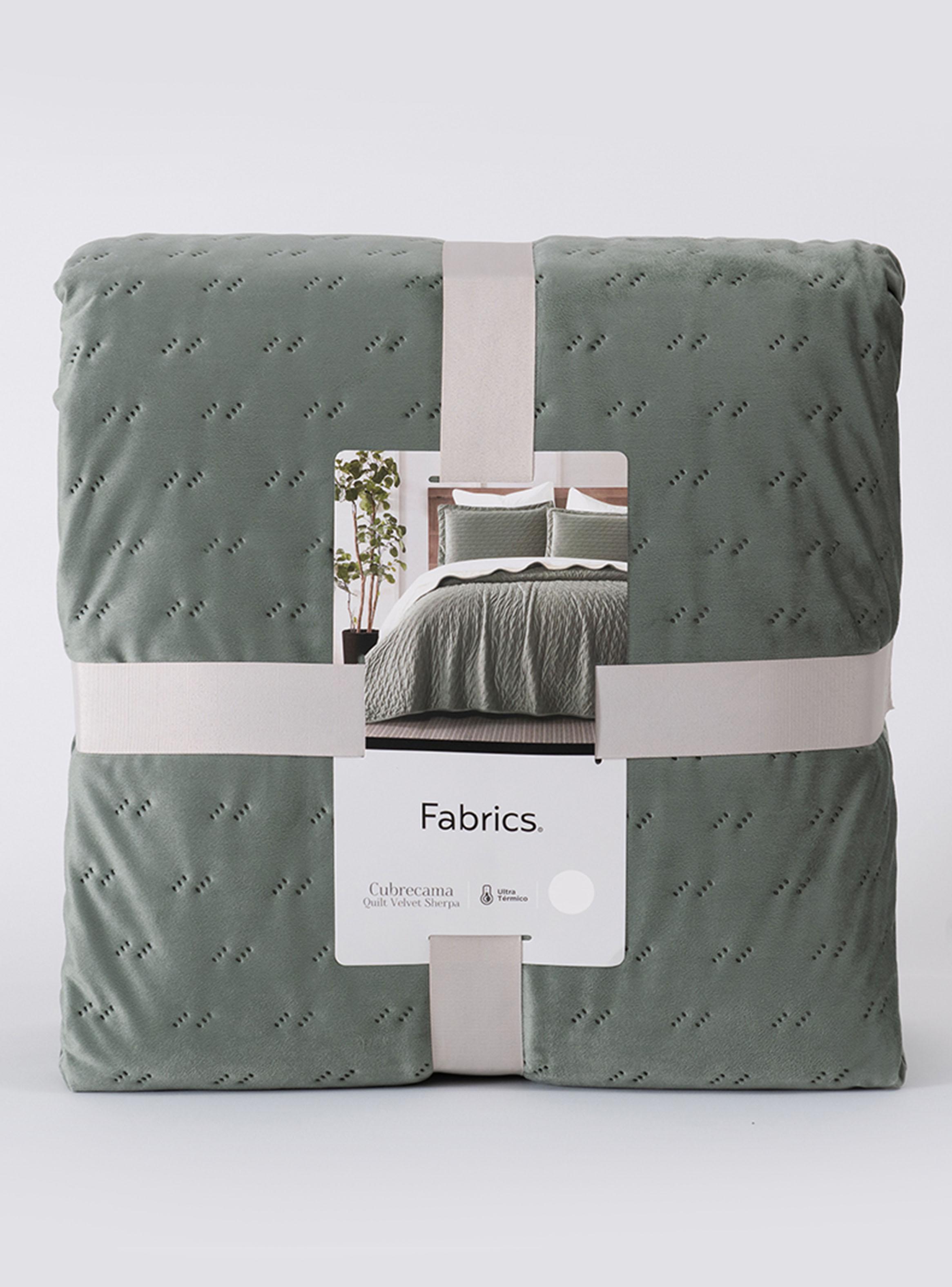 Quilt Velv Sherpa Súper King Jiro Verde-3