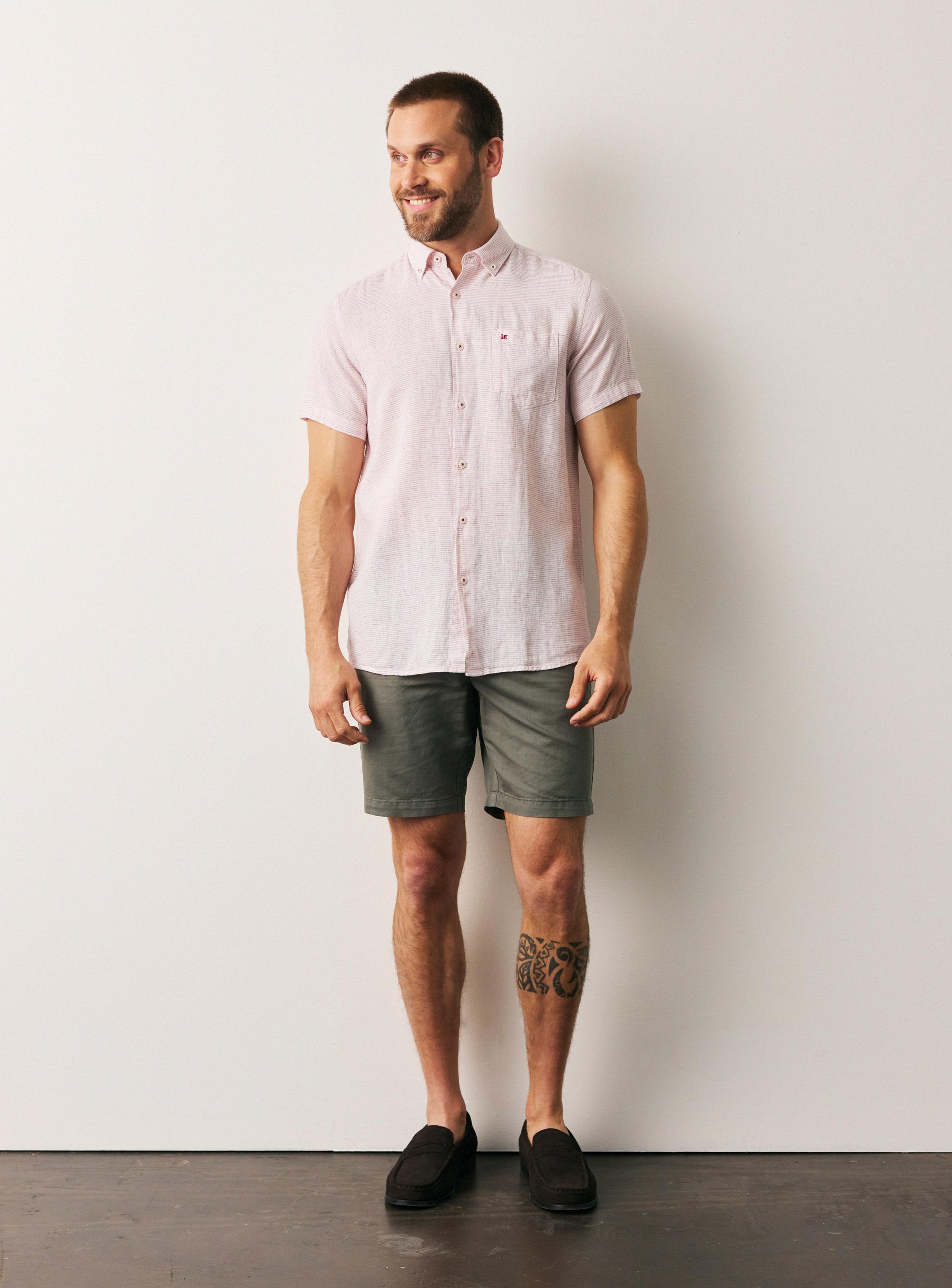 Camisa Lino Diseño Rayas-4