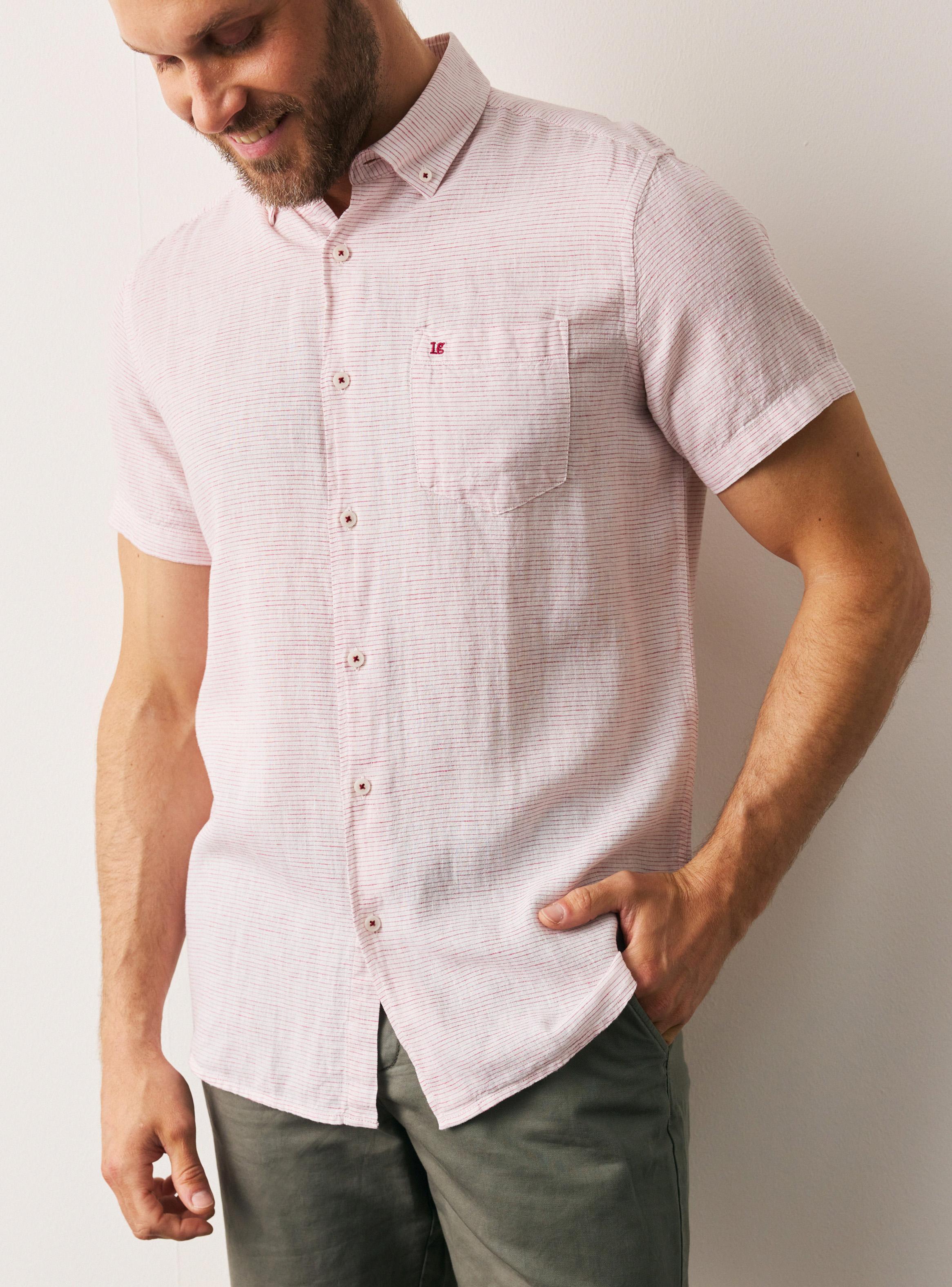 Camisa Lino Diseño Rayas-3
