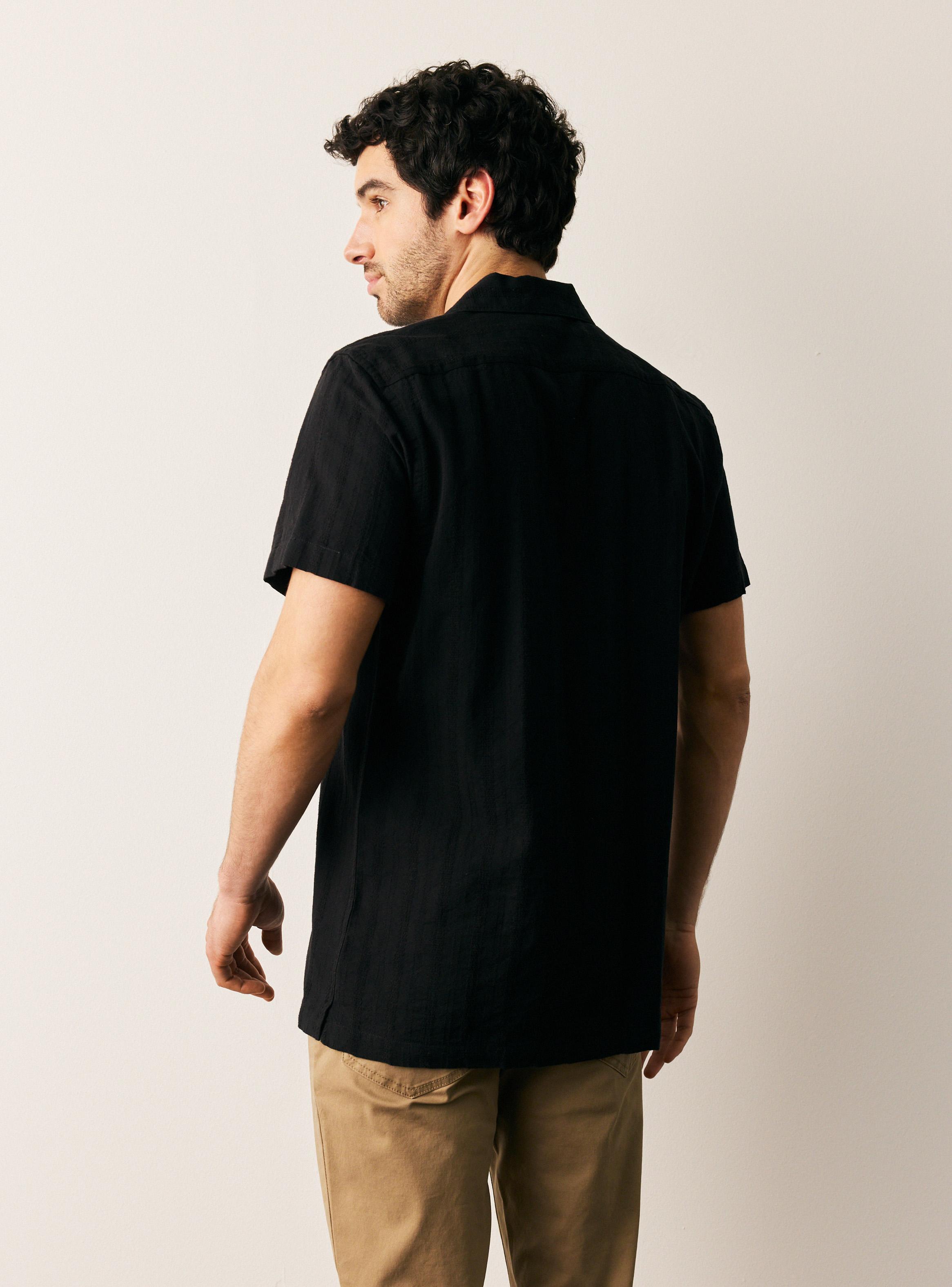 Camisa Manga Corta Tejida Rayas-1