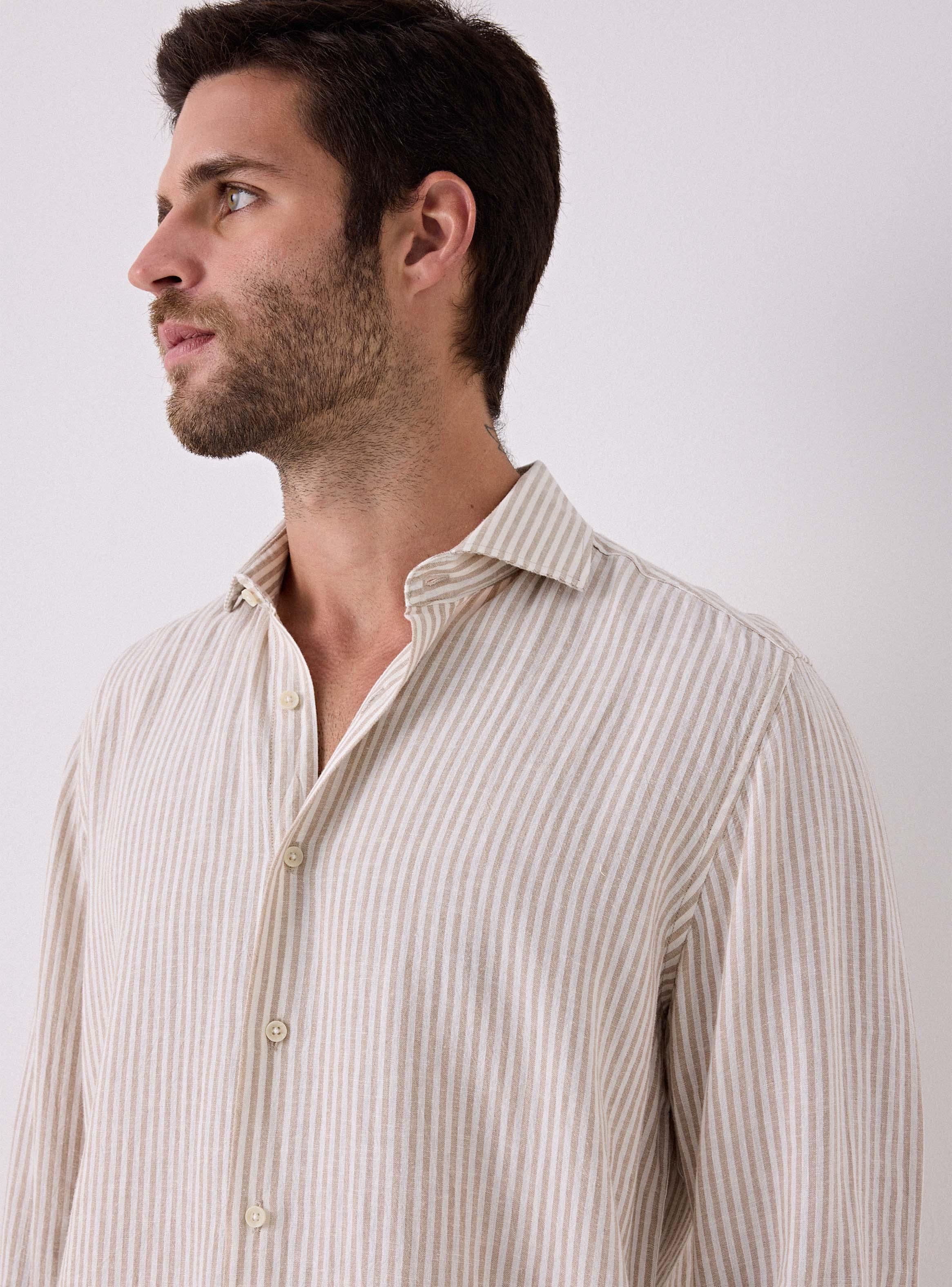 Camisa Lino Rayas-2