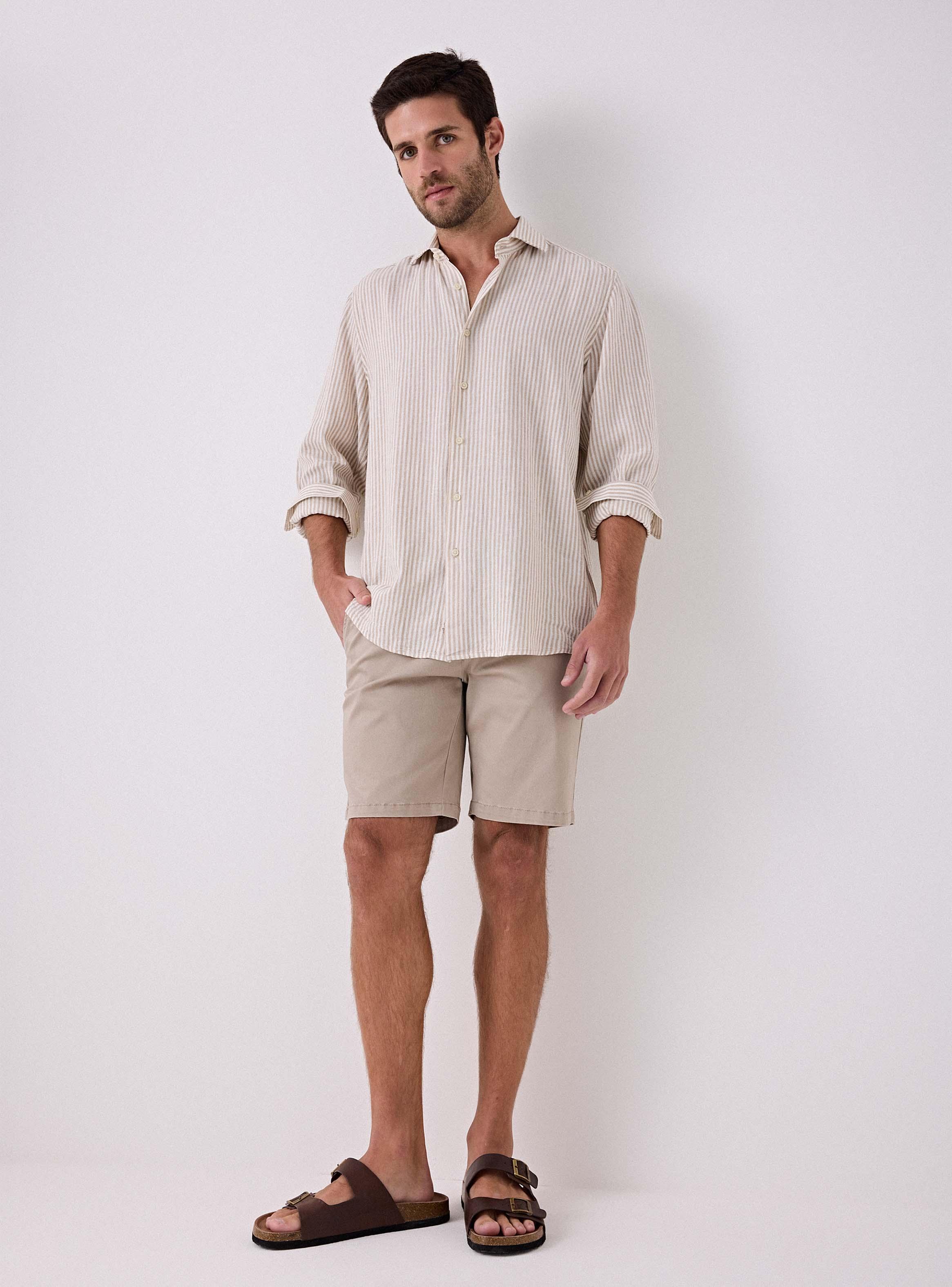 Camisa Lino Rayas-4