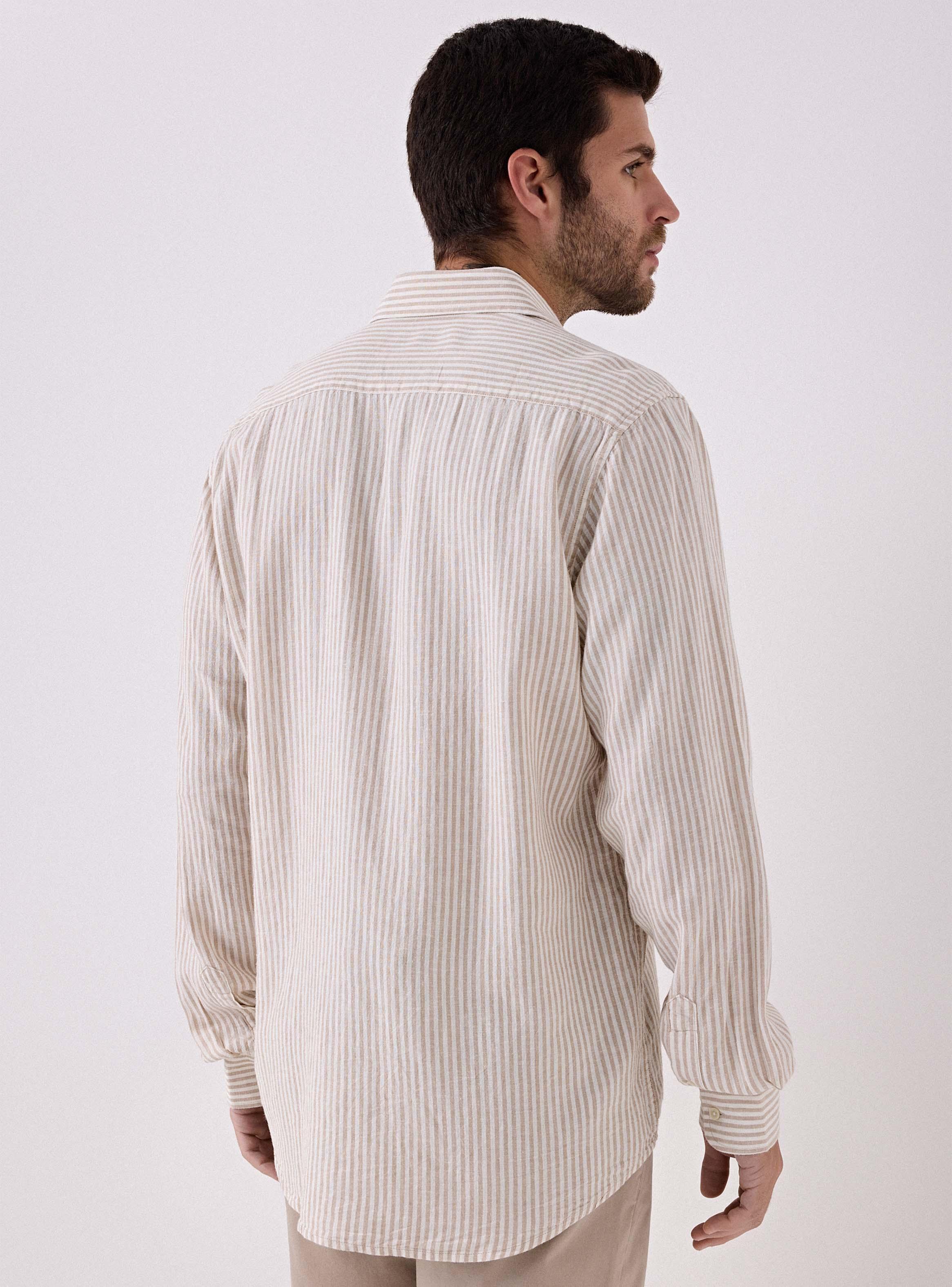 Camisa Lino Rayas-1
