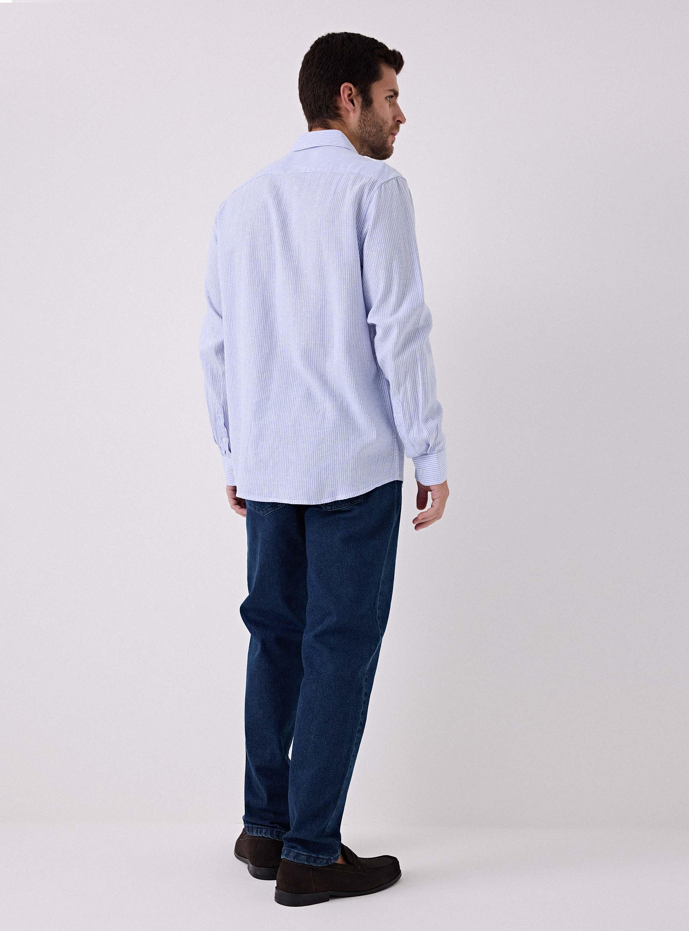 Camisa Lino Rayas Hombre-5