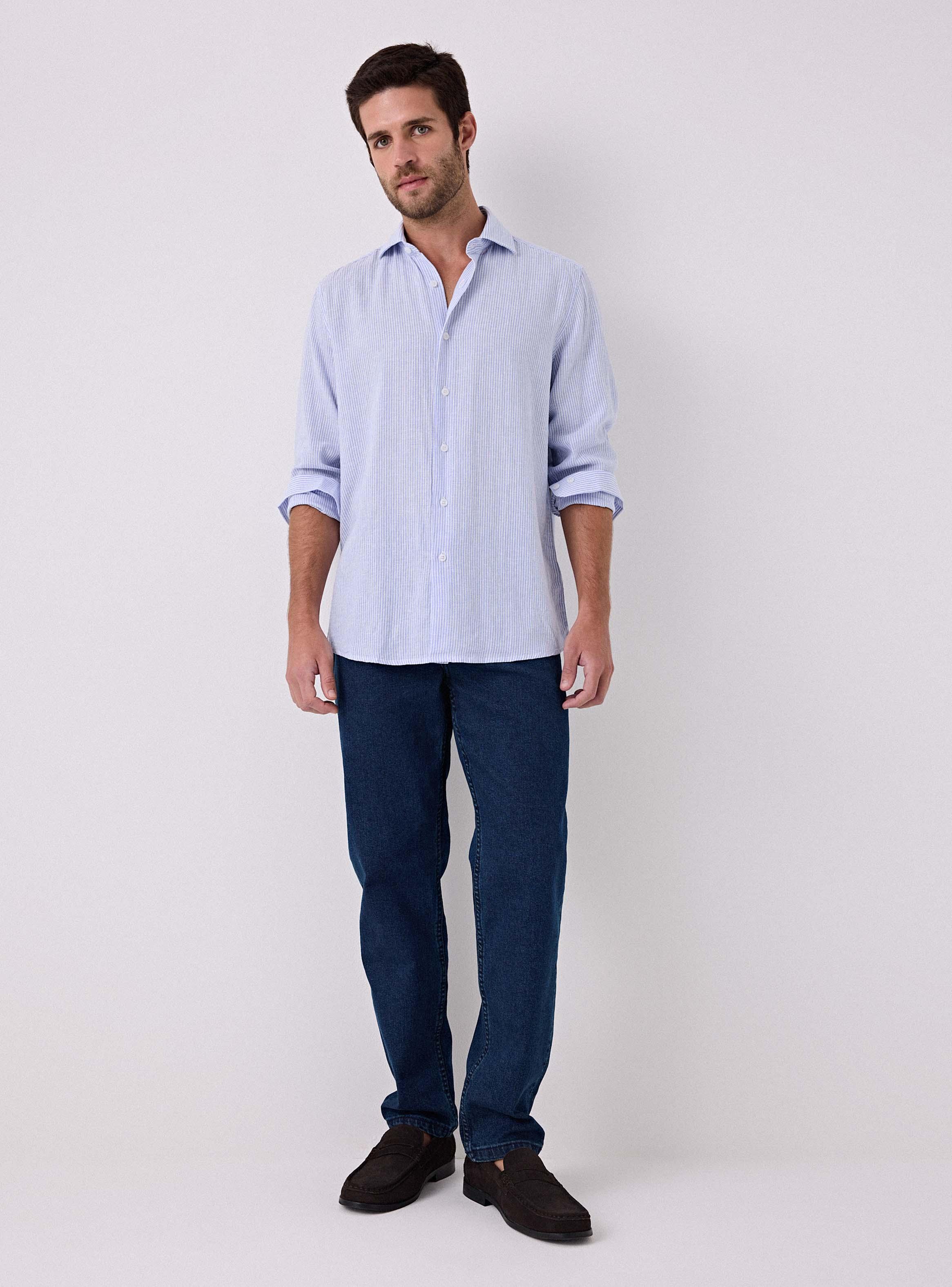 Camisa Lino Rayas Hombre-4
