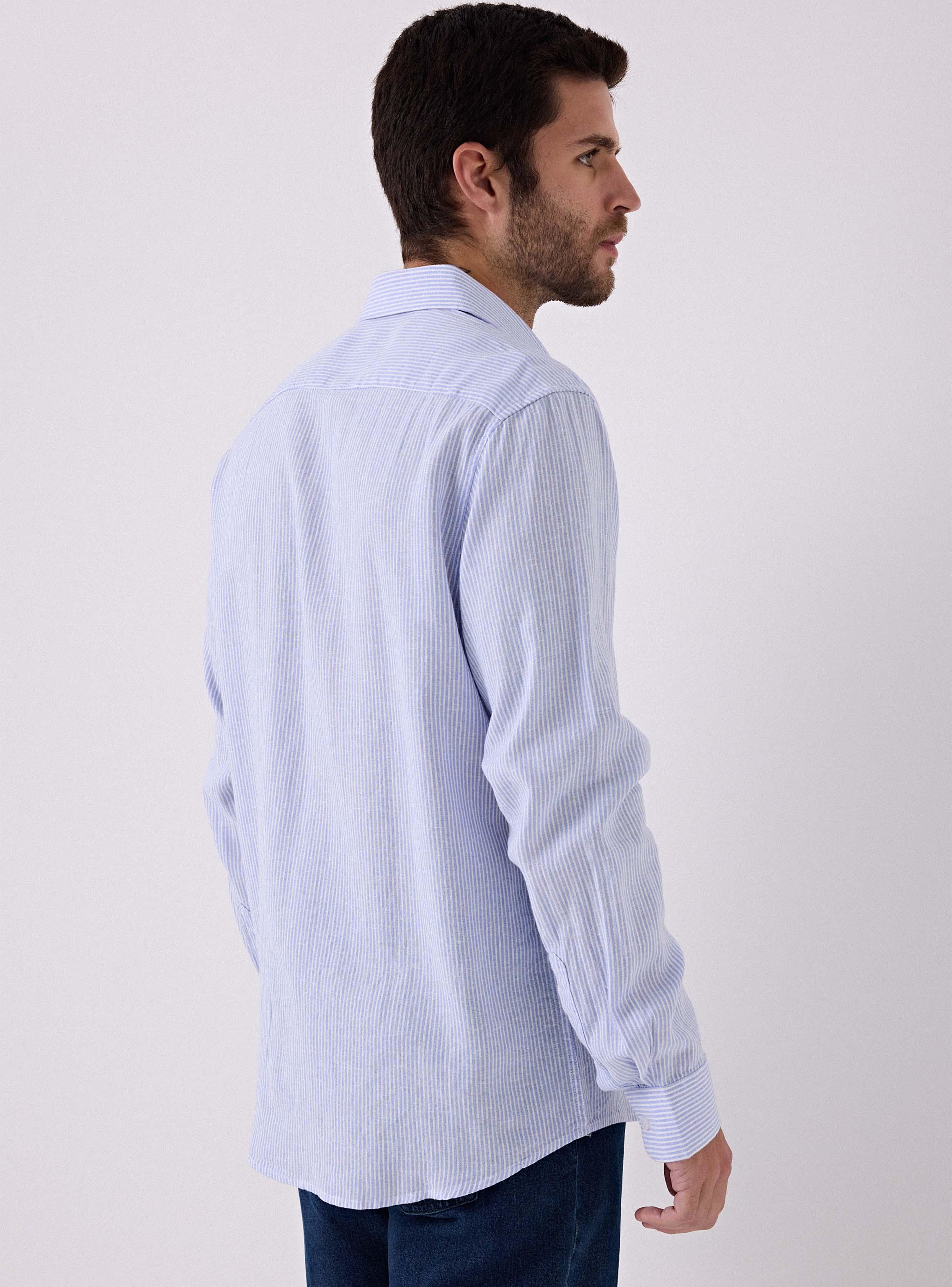 Camisa Lino Rayas Hombre-1
