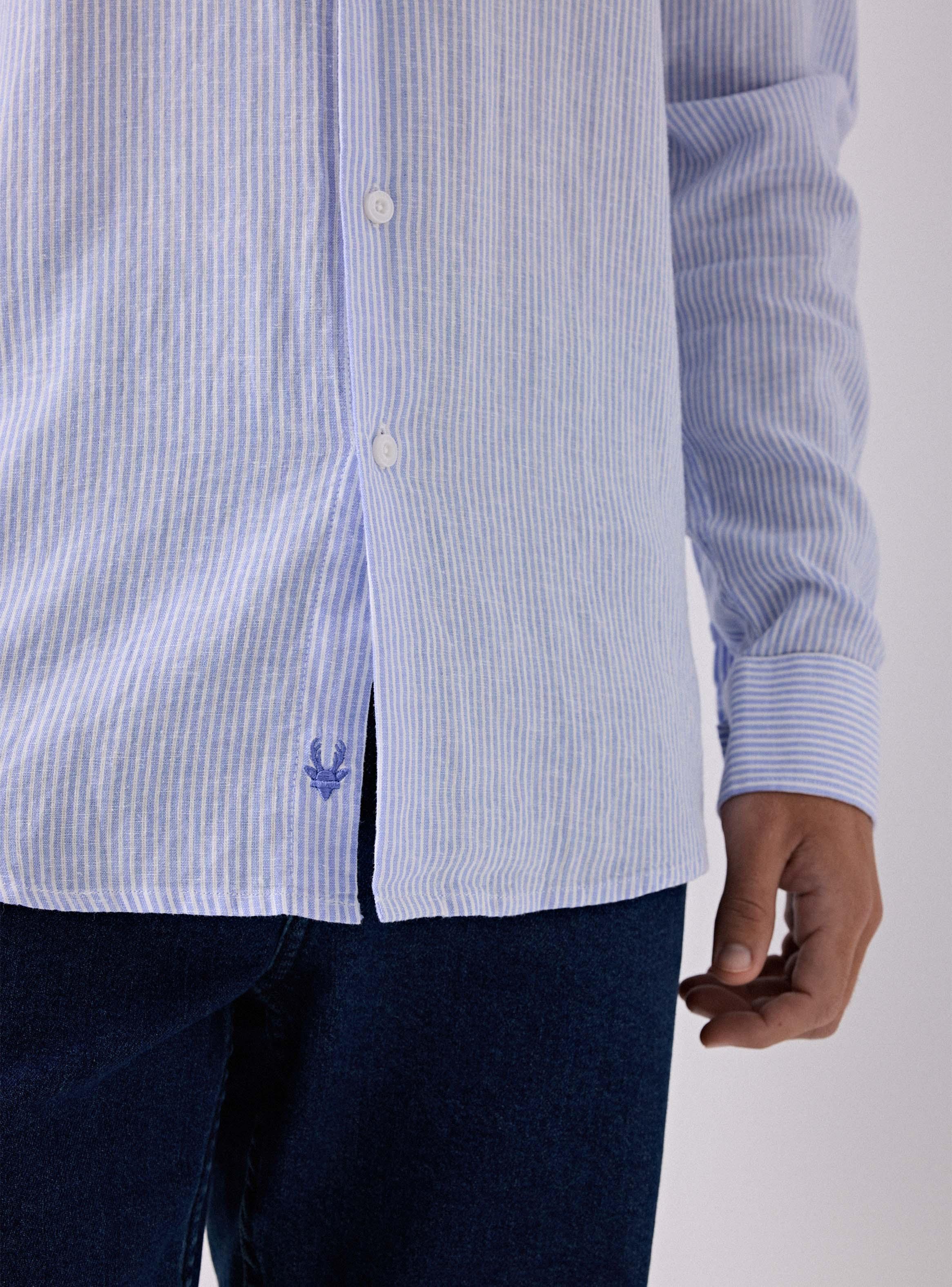 Camisa Lino Rayas Hombre-2