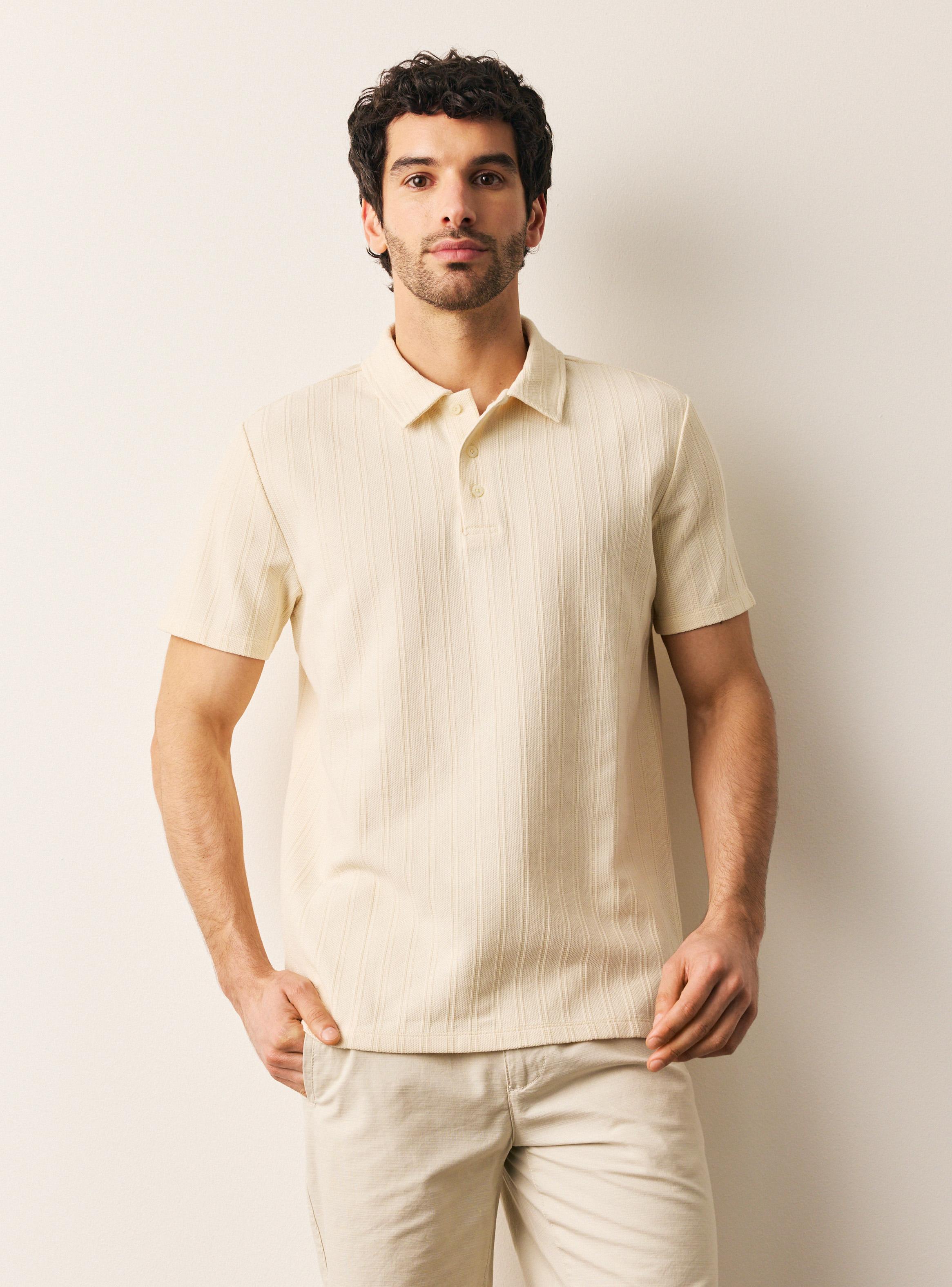 Polera Cuello Pique Texturada-0