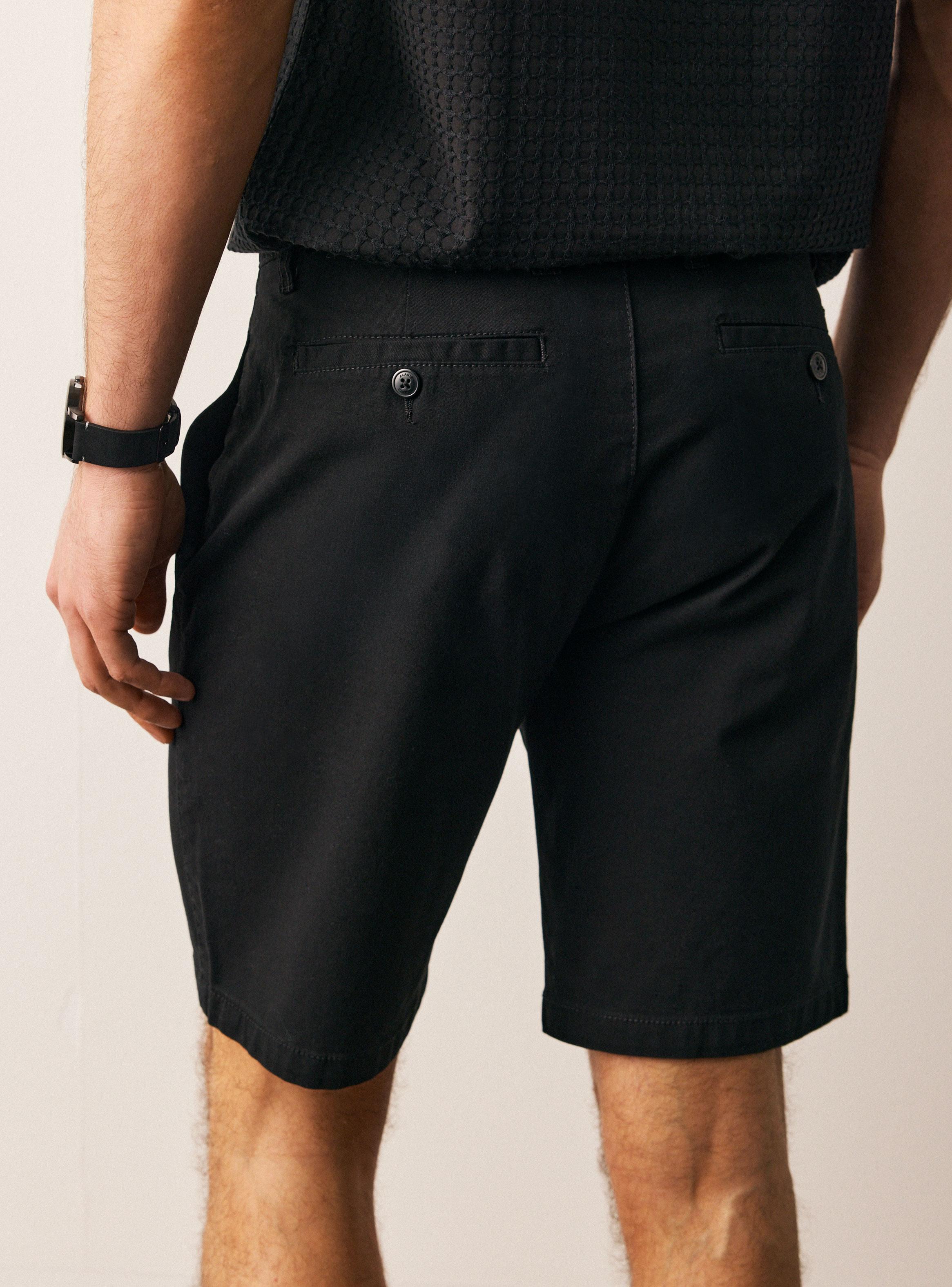 Bermuda Gabardina Corte Chino Cintura Elasticada-3