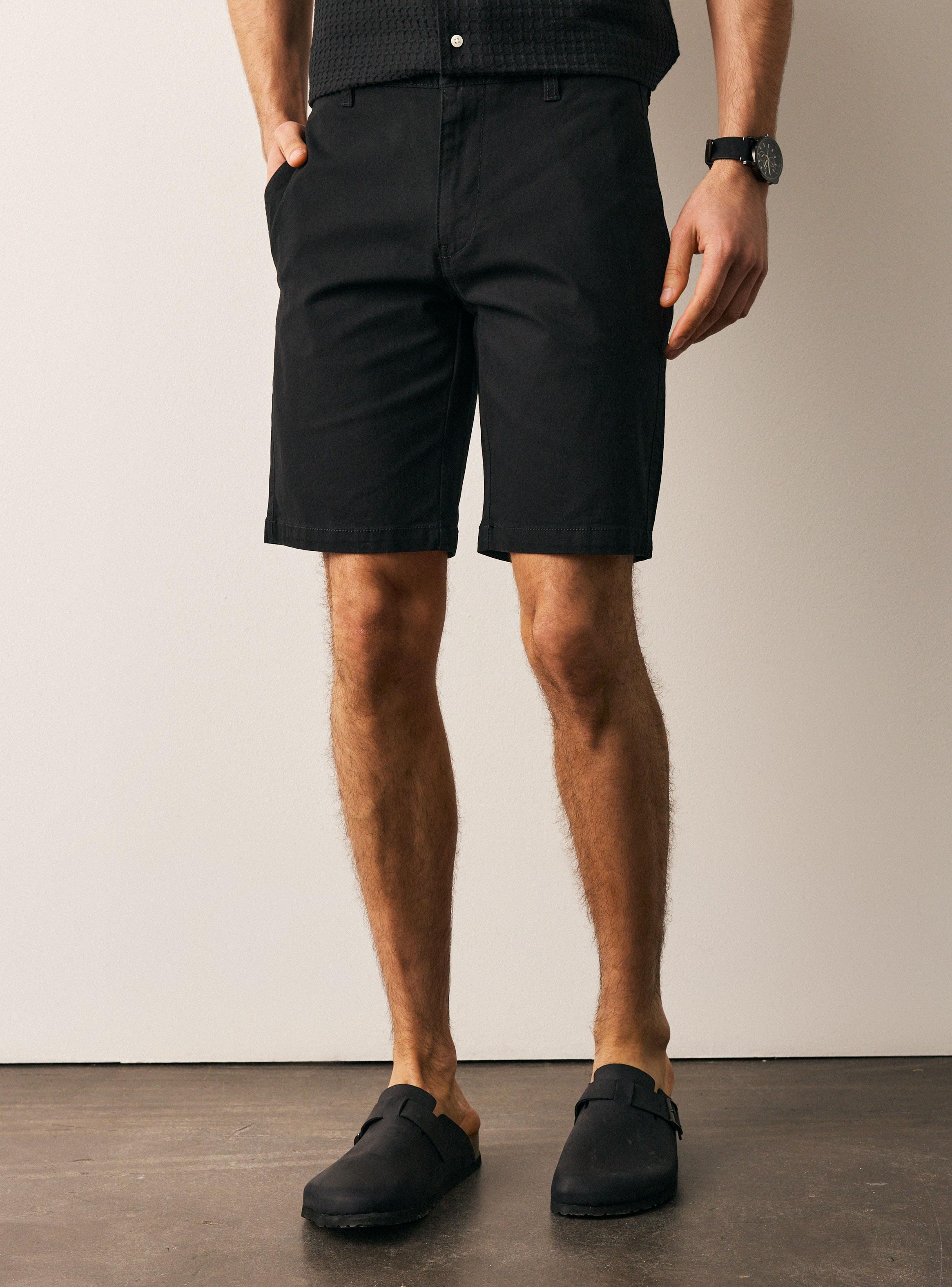 Bermuda Gabardina Corte Chino Cintura Elasticada-0