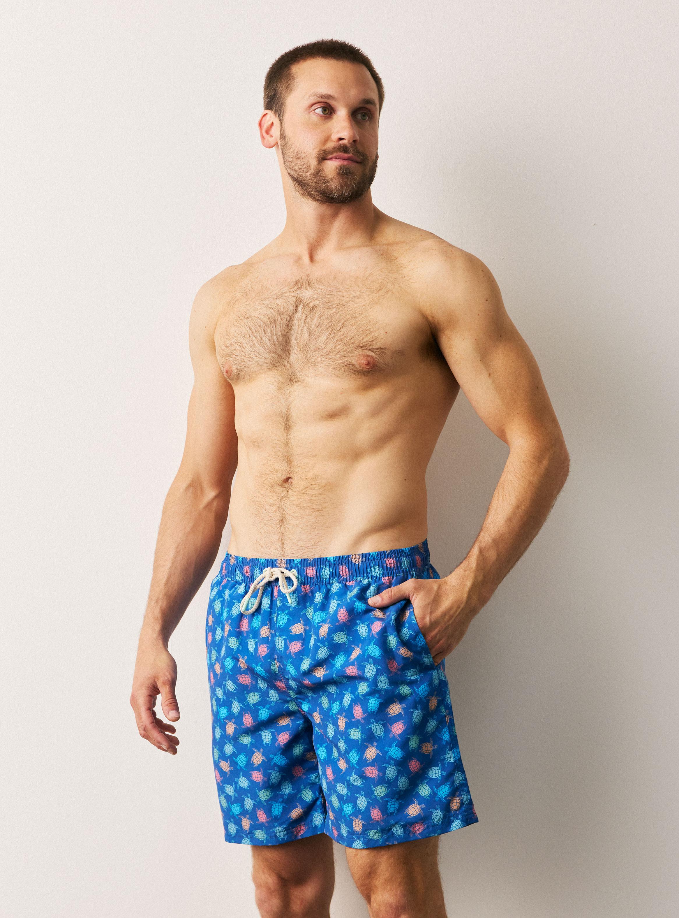 Traje de Baño Print Marino Regular Fit-0