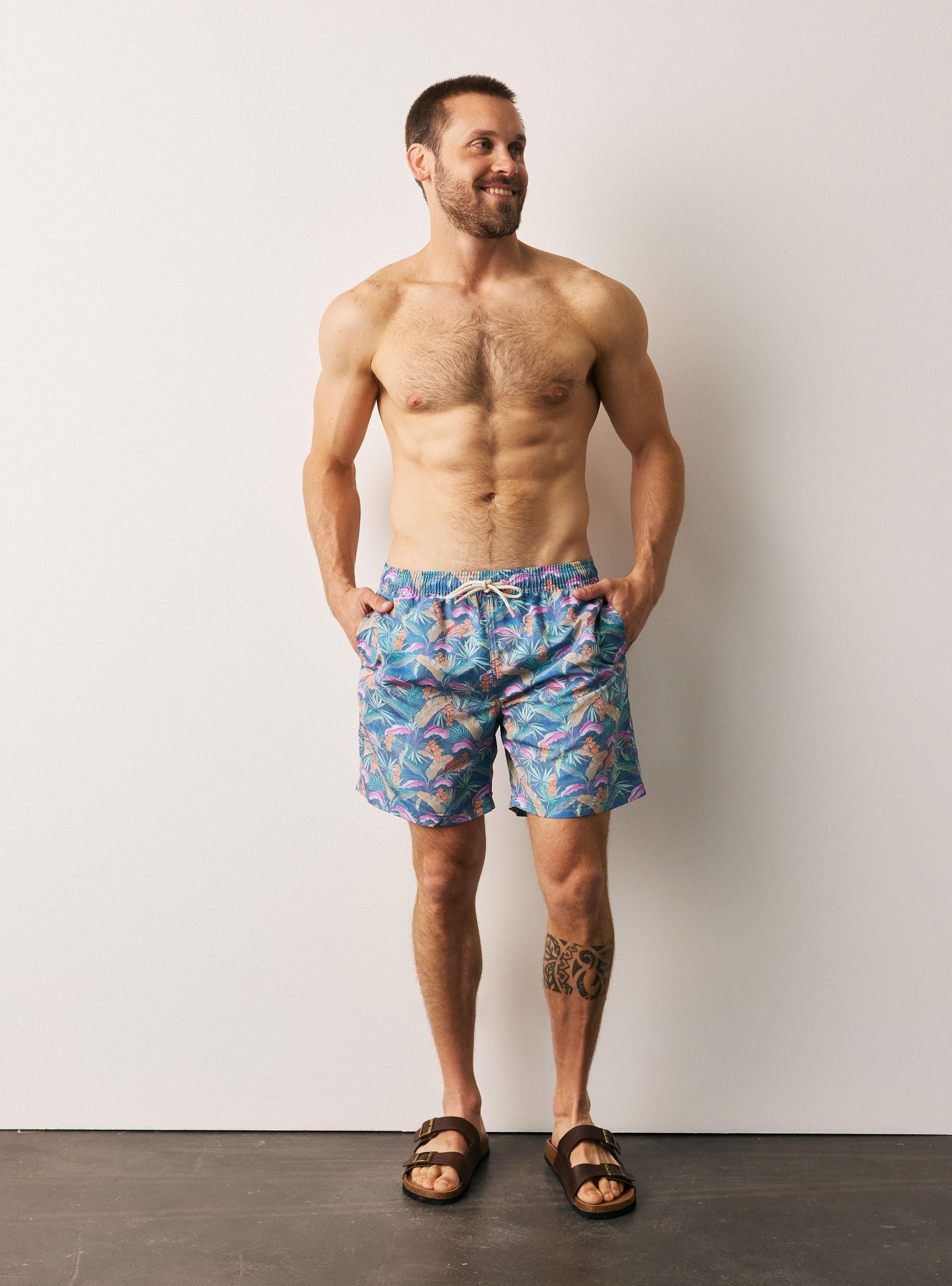 Traje de Baño Print Colorido Regular Fit-4