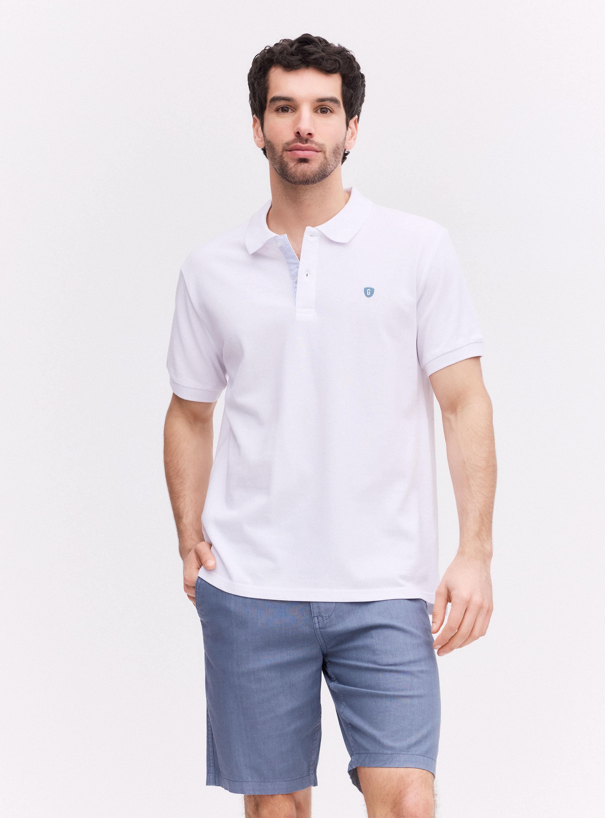 Polera Manga Corta Polo Cuello contraste-0