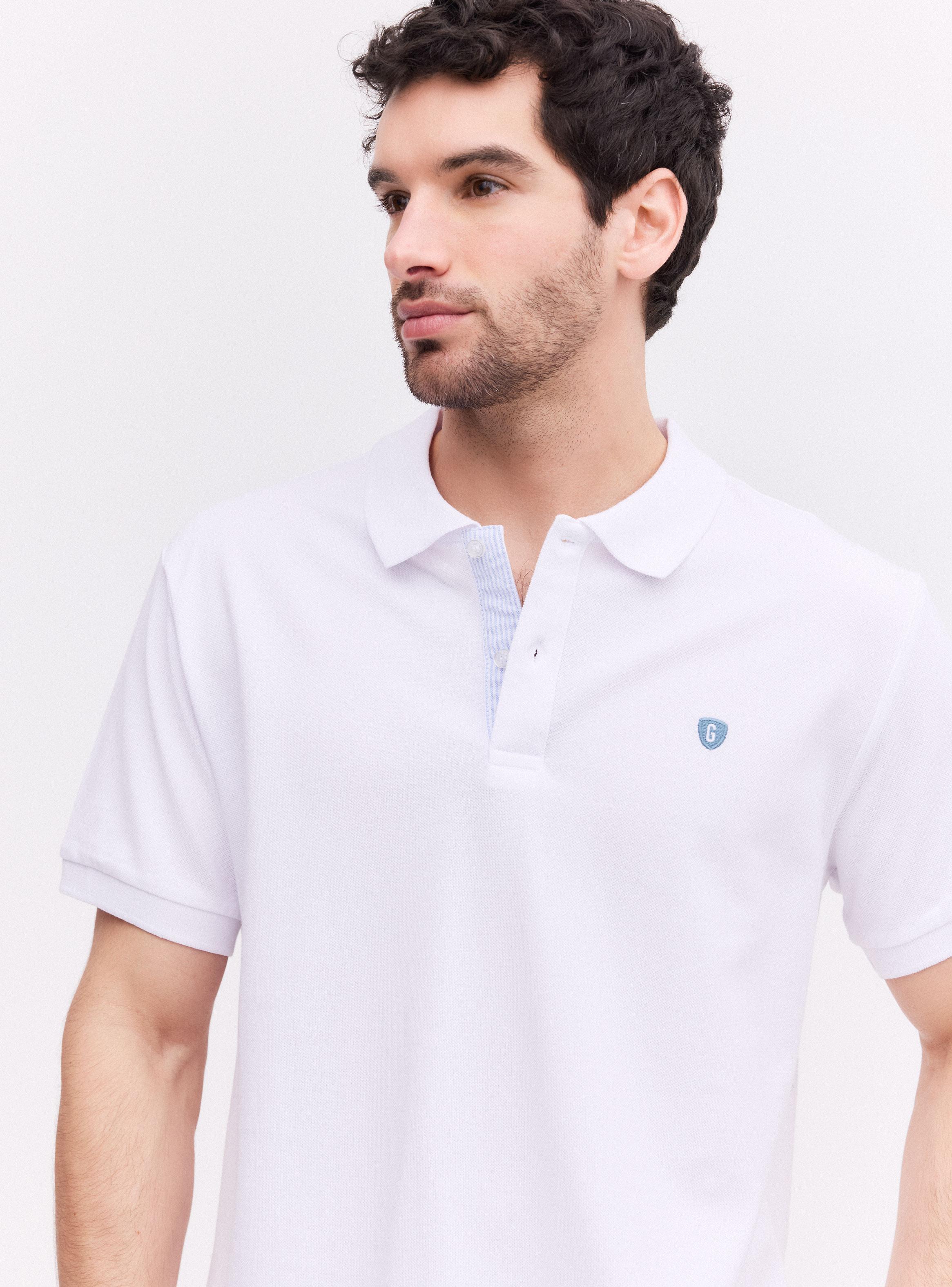 Polera Manga Corta Polo Cuello contraste-2