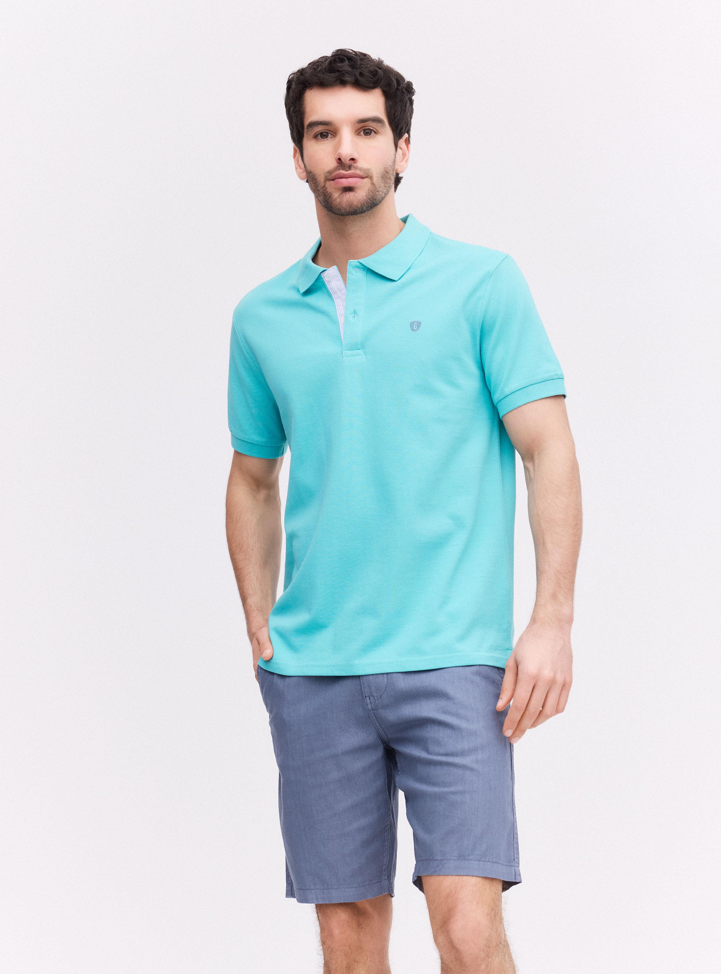 Polera Manga Corta Polo Cuello contraste-0