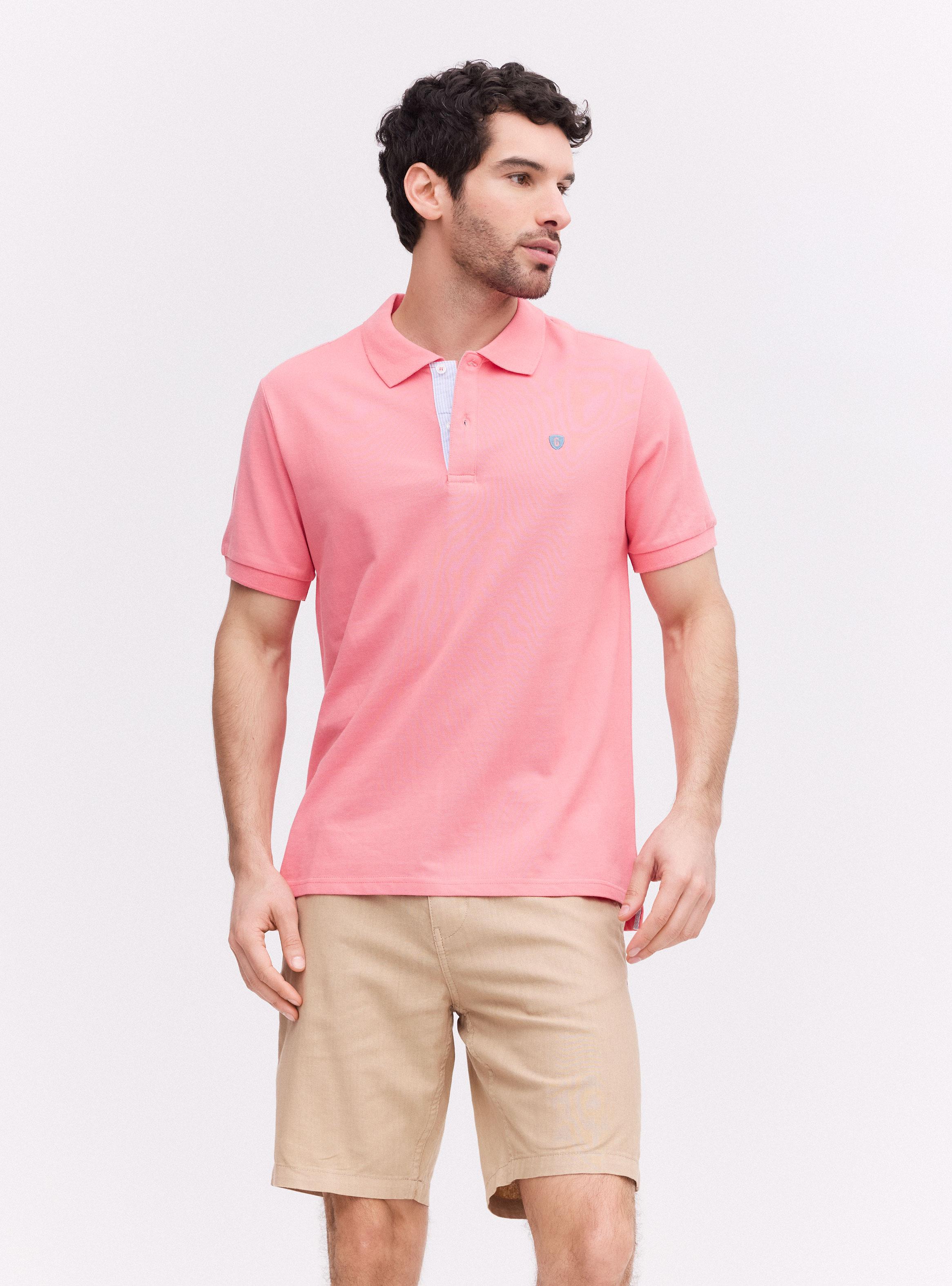 Polera Manga Corta Polo Cuello contraste-0