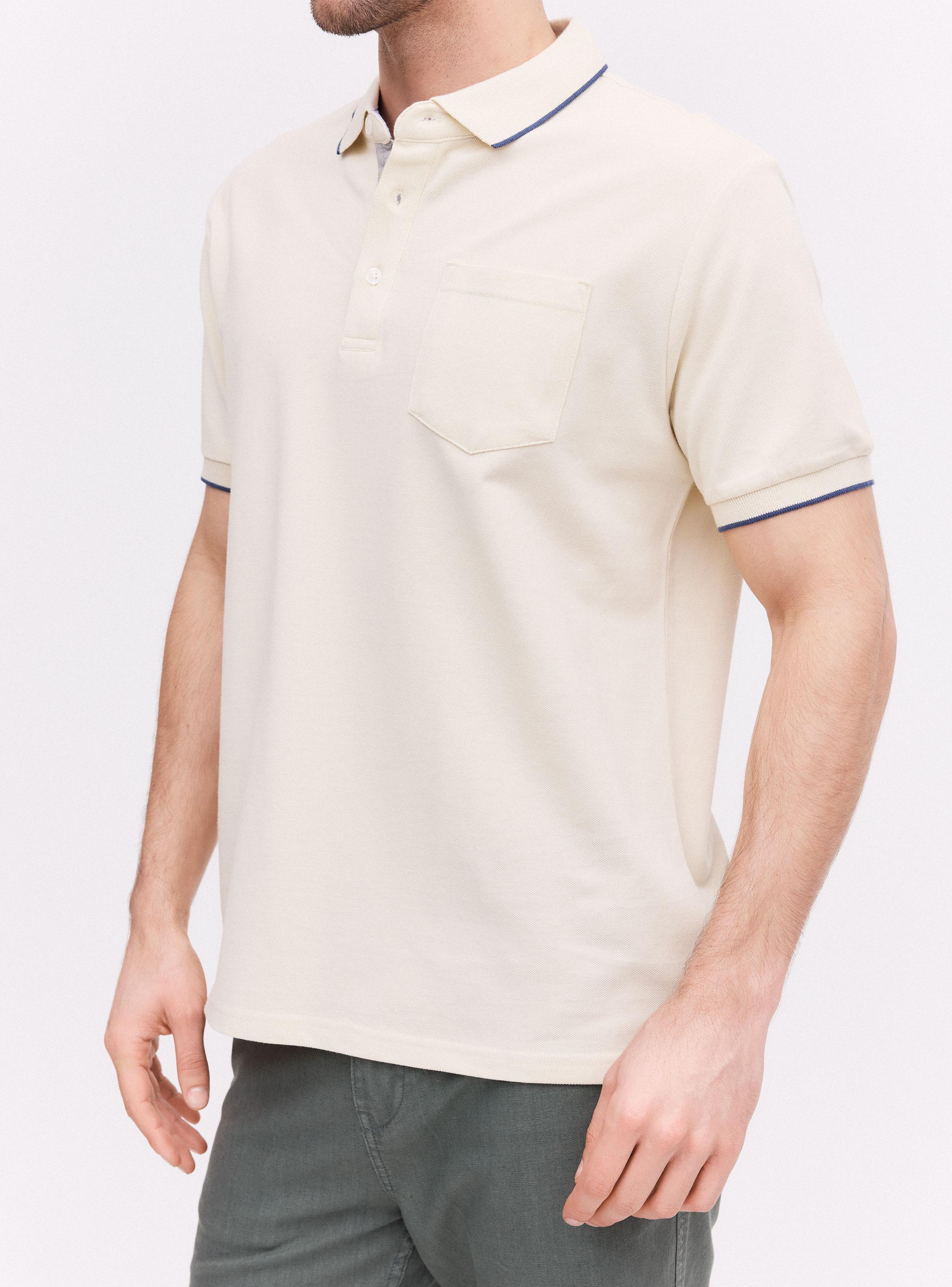Polera Manga Corta Polo Cuello Con Bolsillo-3