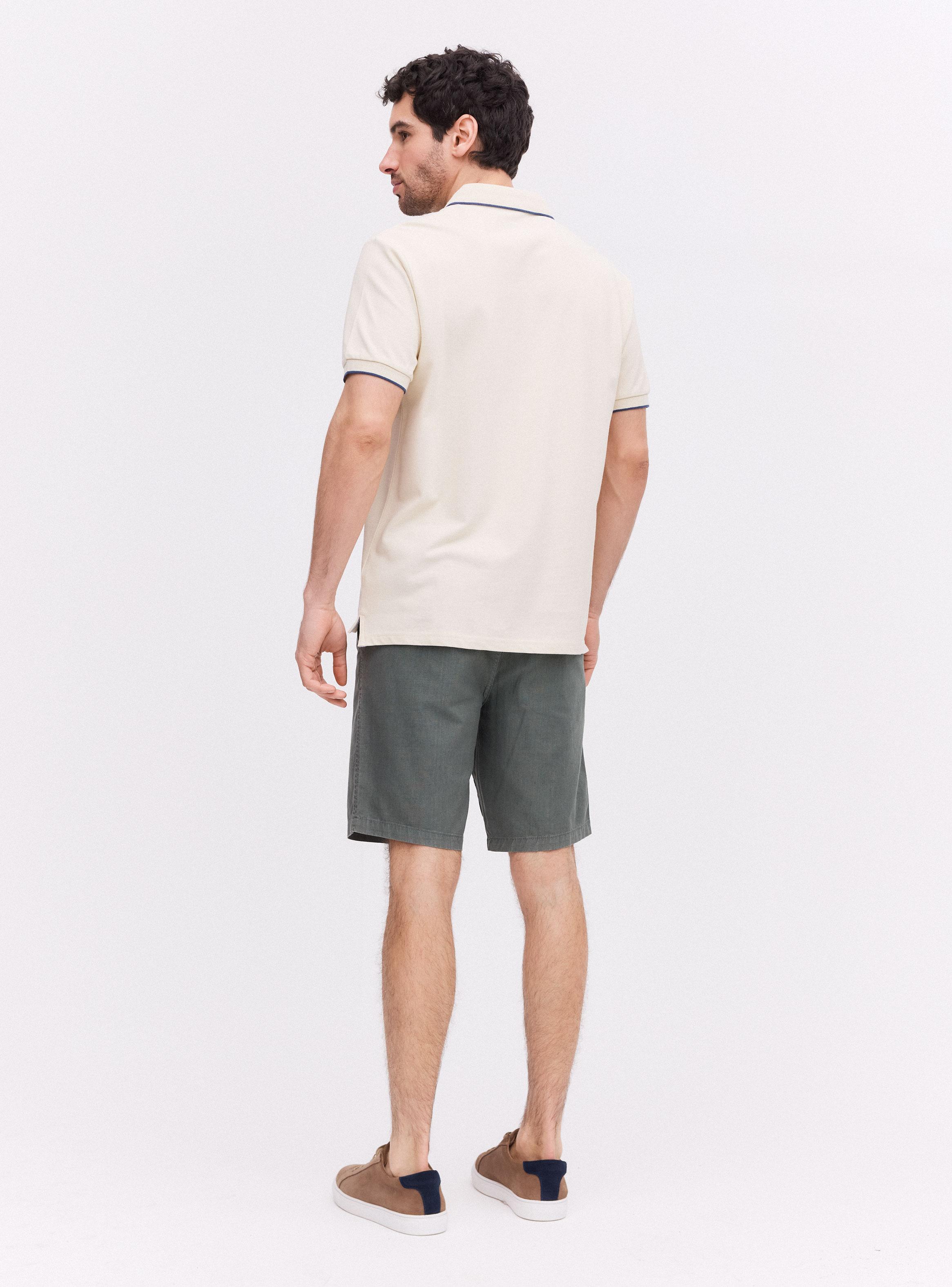 Polera Manga Corta Polo Cuello Con Bolsillo-5
