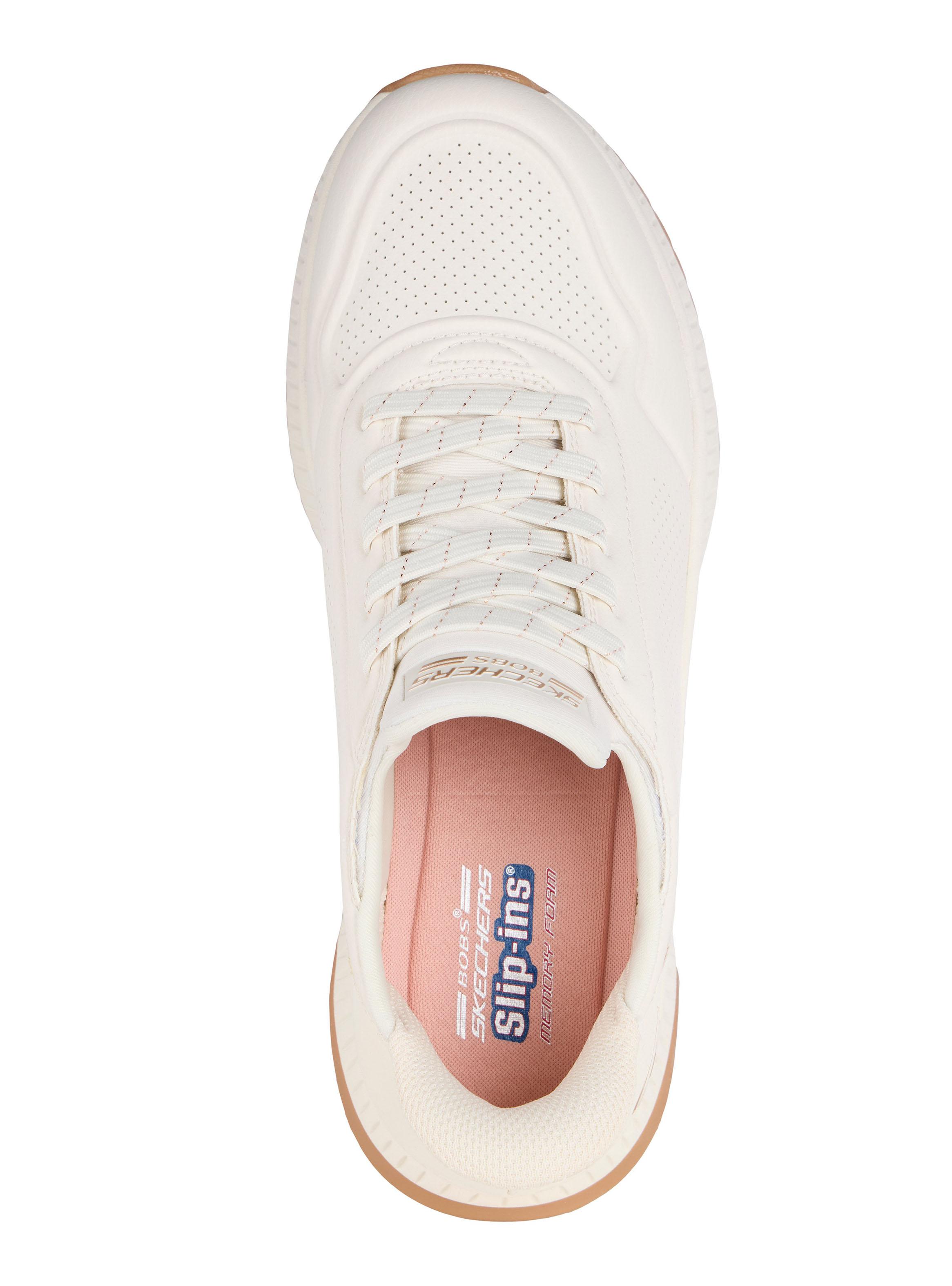 Zapatilla Urbana White Slip-Ins Bobs Squad 4 Mujer-3
