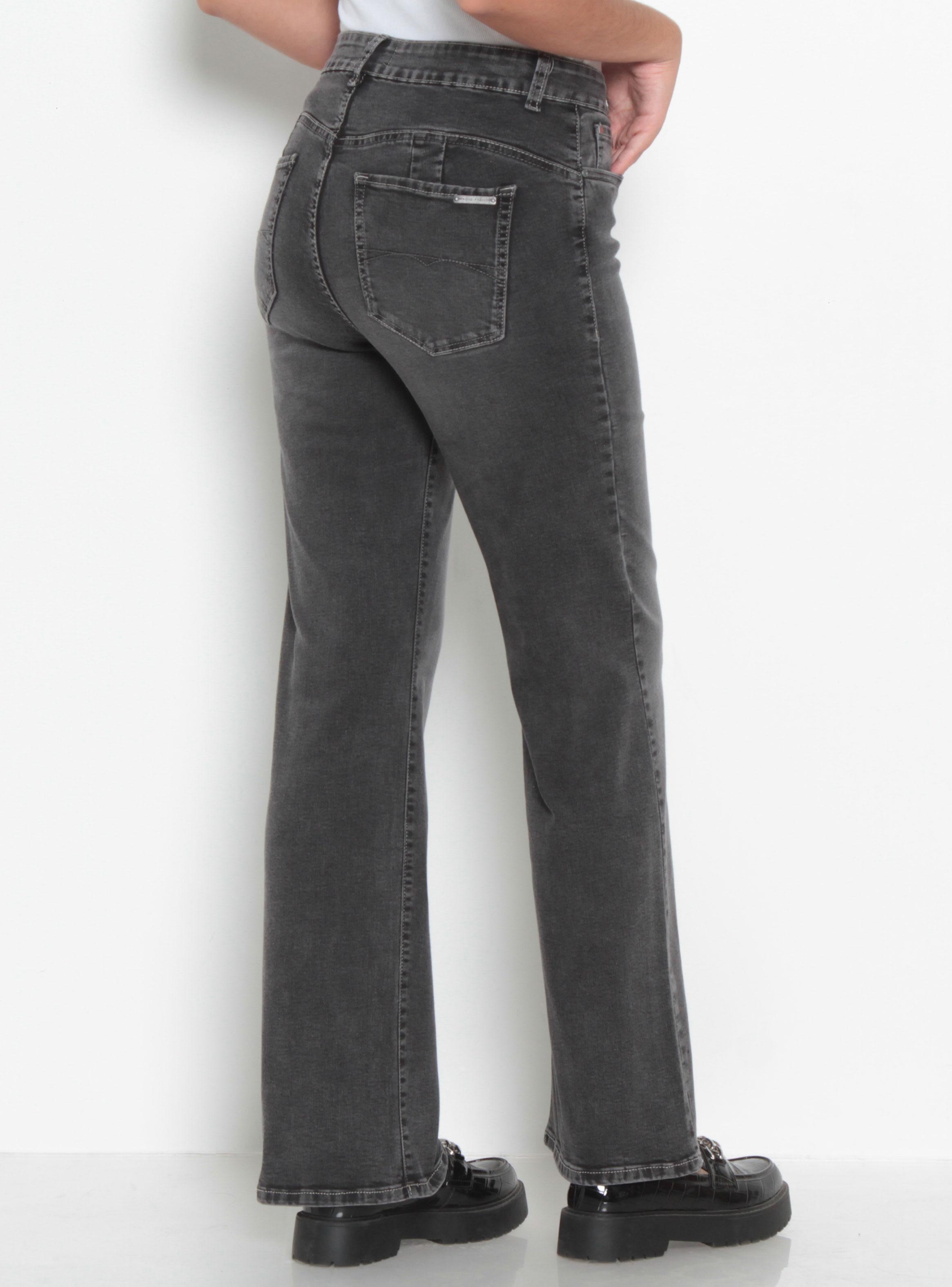 Jeans Recto Tiro Alto Botón Push In Push Up Bota Recta-1