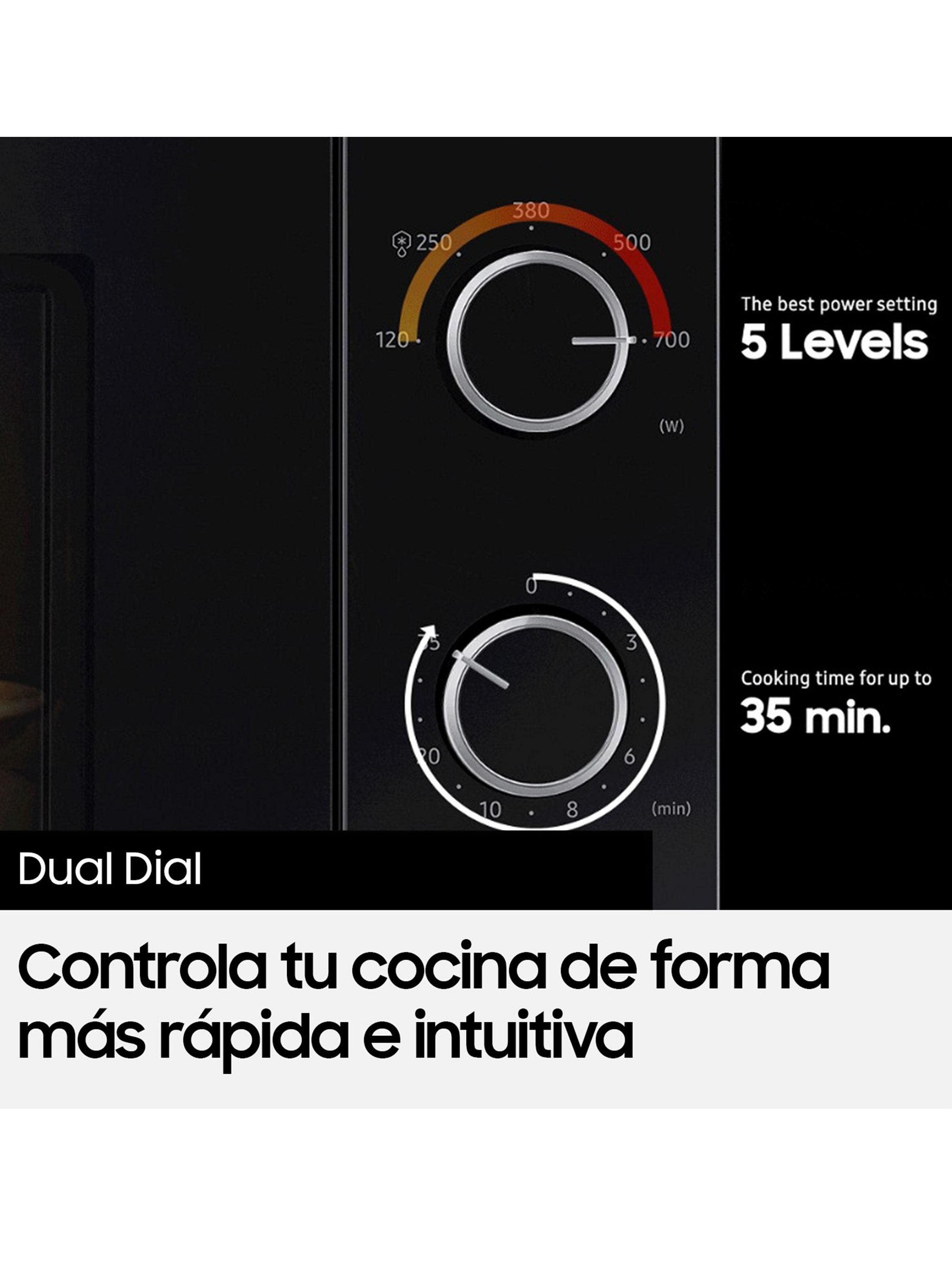Microondas Manual 20 Litros 650W MS20A3010AL/ZS Negro-6