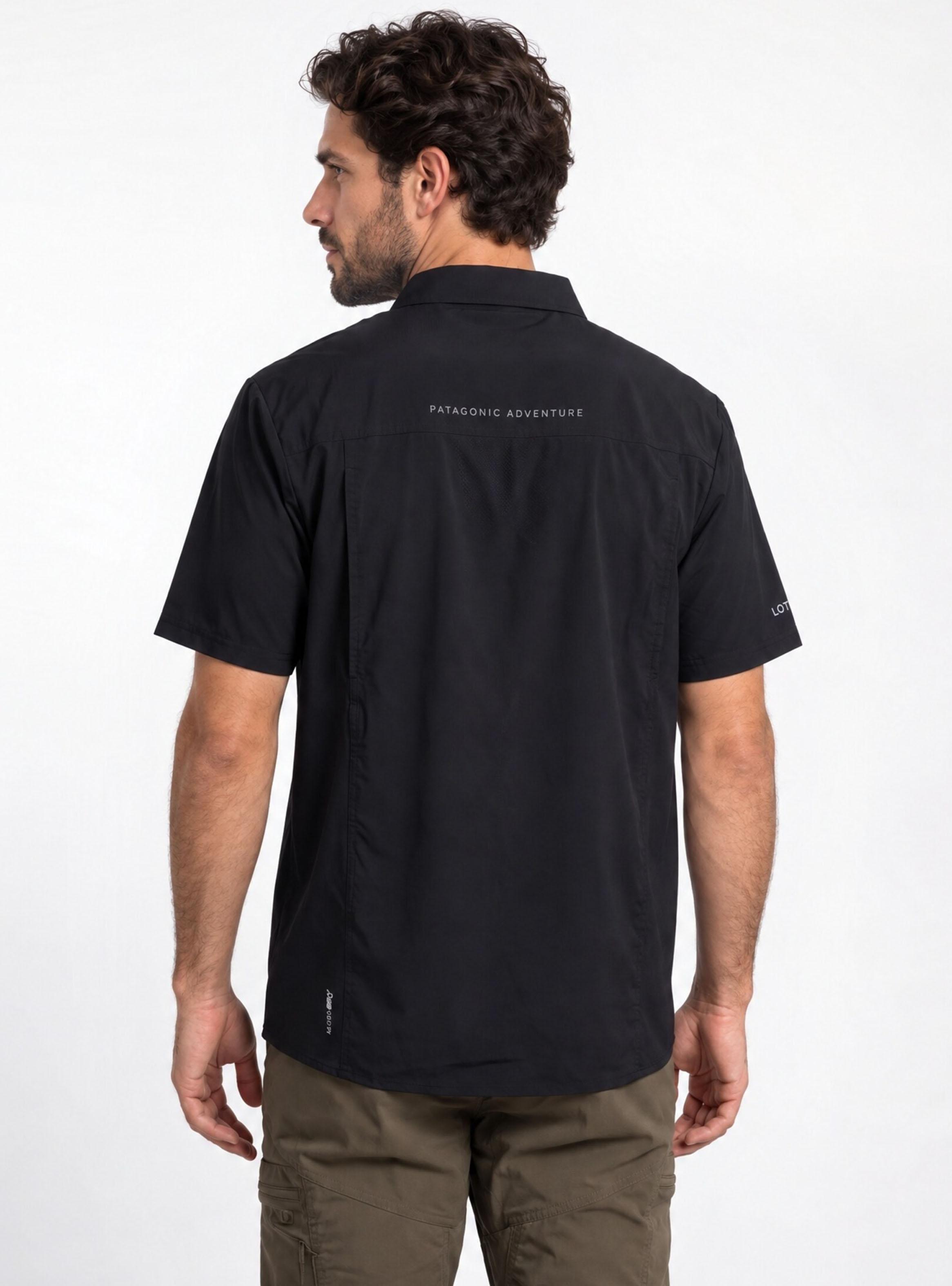 Camisa con Bolsillo Técnica Manga Corta-1