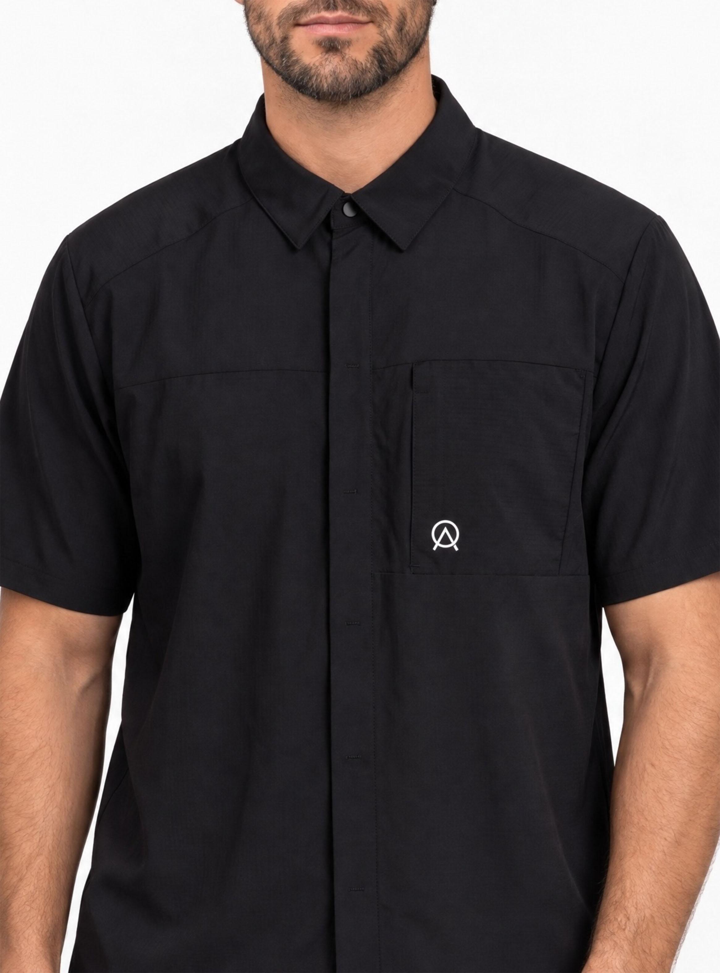 Camisa con Bolsillo Técnica Manga Corta-3