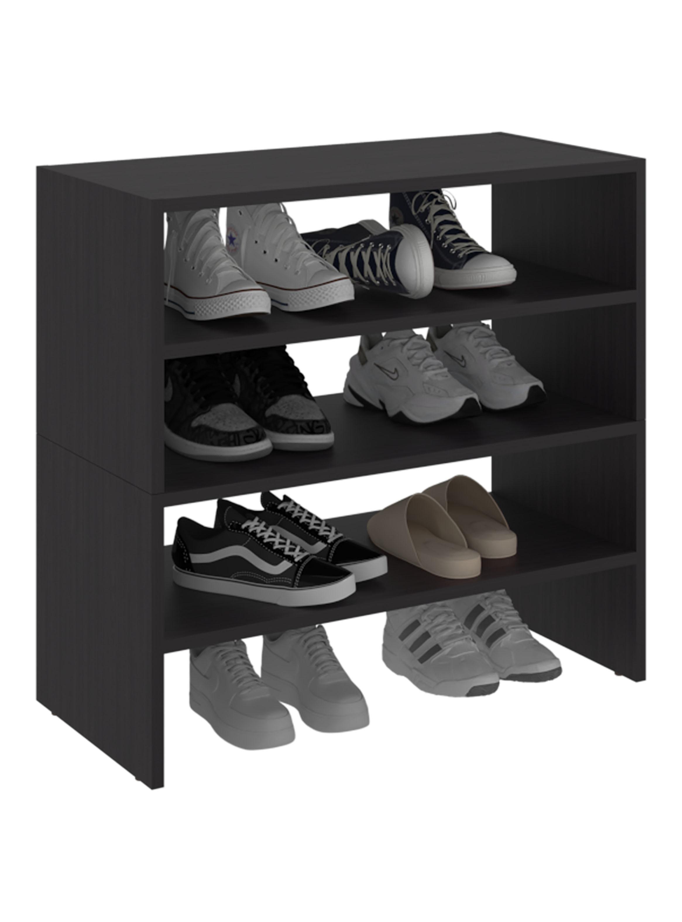 Módulo Zapatero Z-72 Apilable 4 Niveles - Negro-2