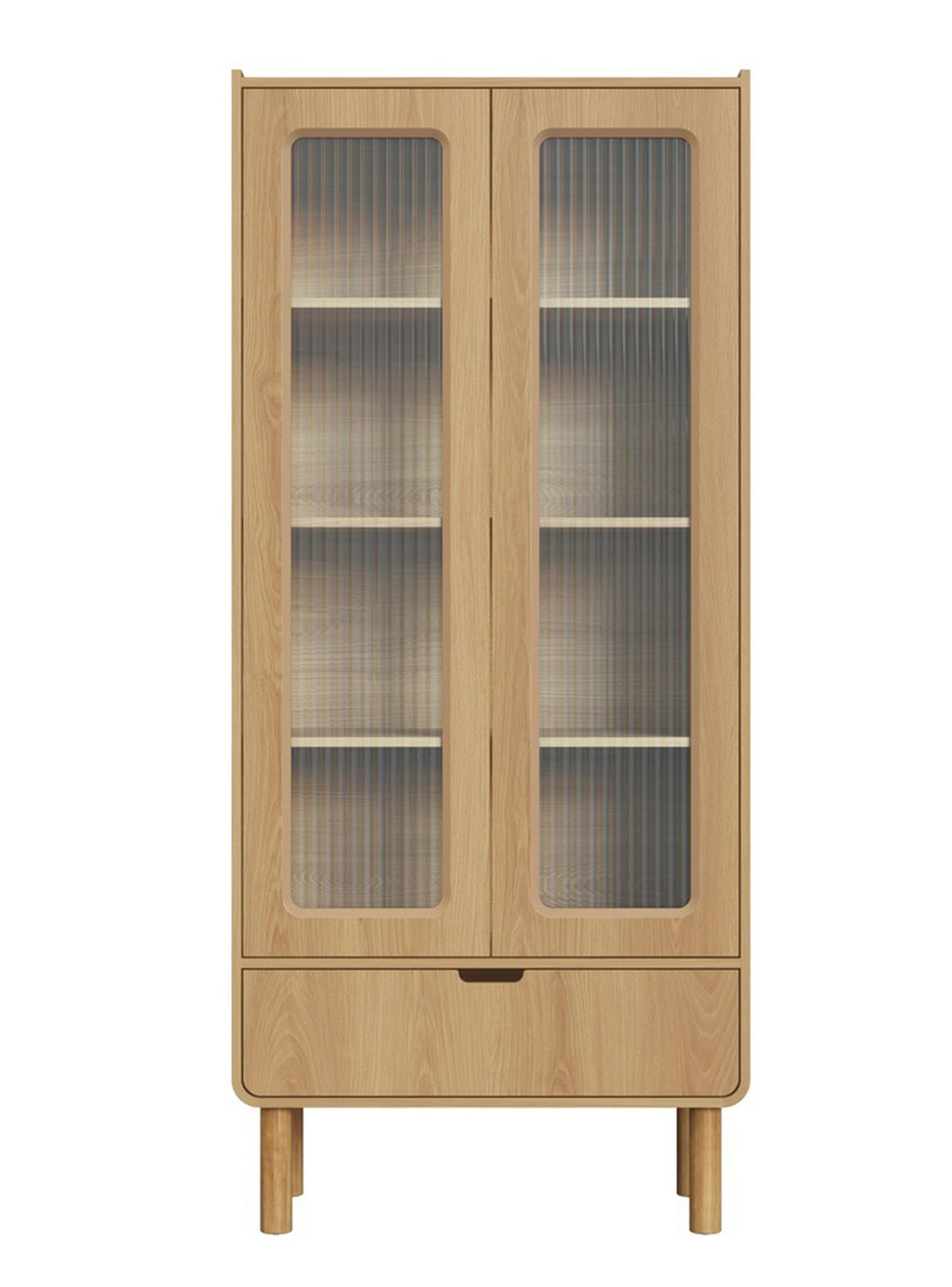 Vitrina 2 Puertas 1.8 Con Vidrio Aura 28105 Off White-0