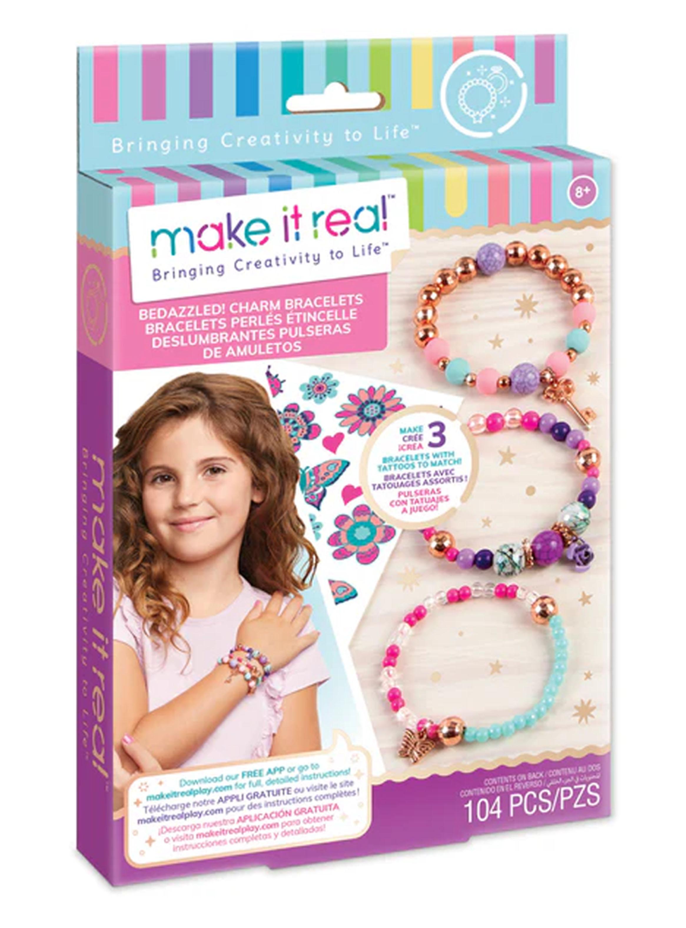 Pulseras Amuletos Deslumbrantes 104 Piezas Morado -0