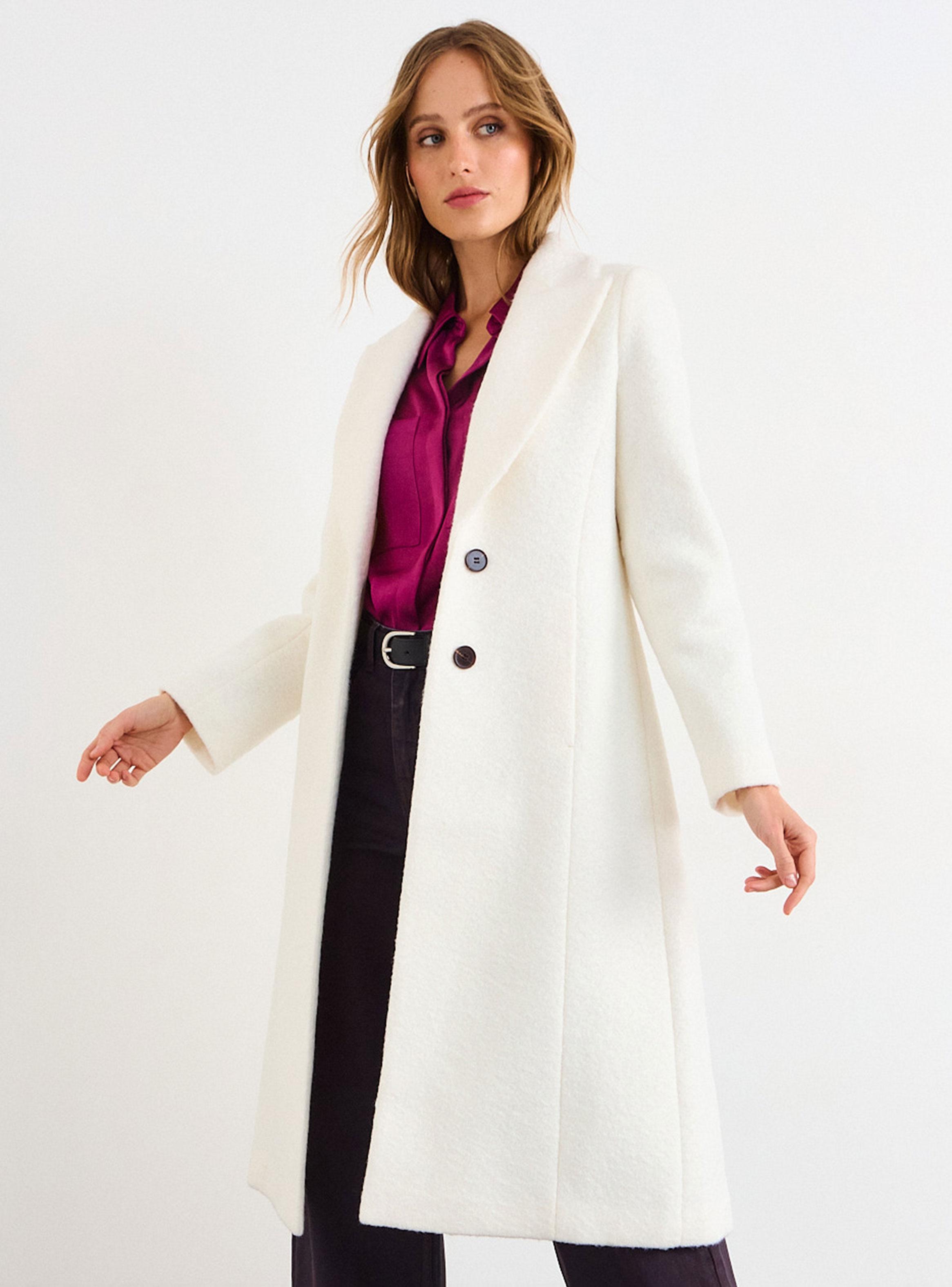 Abrigo Chaquetón Liso Cuello V-2