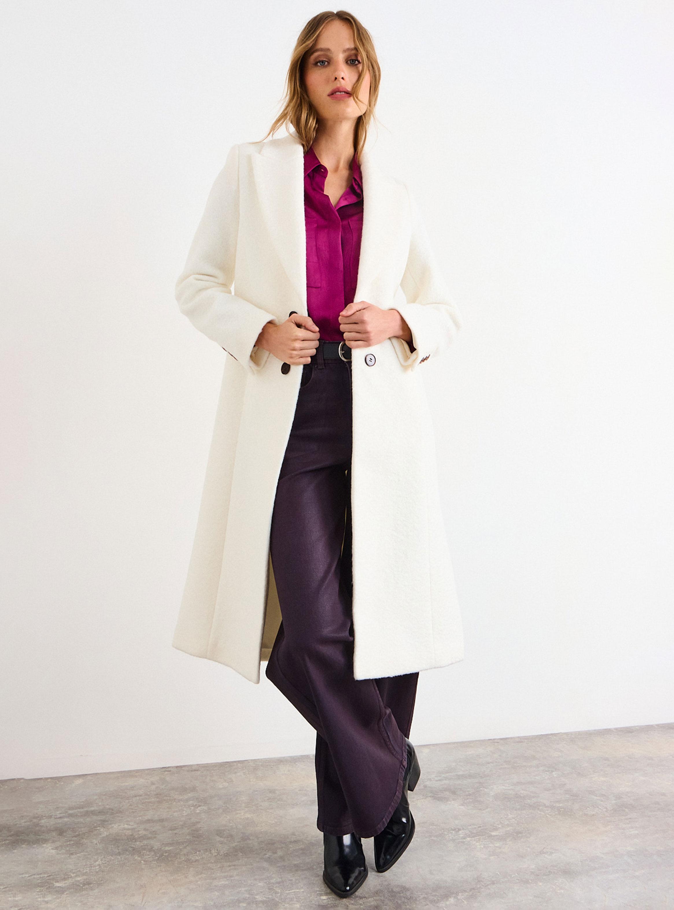 Abrigo Chaquetón Liso Cuello V-4