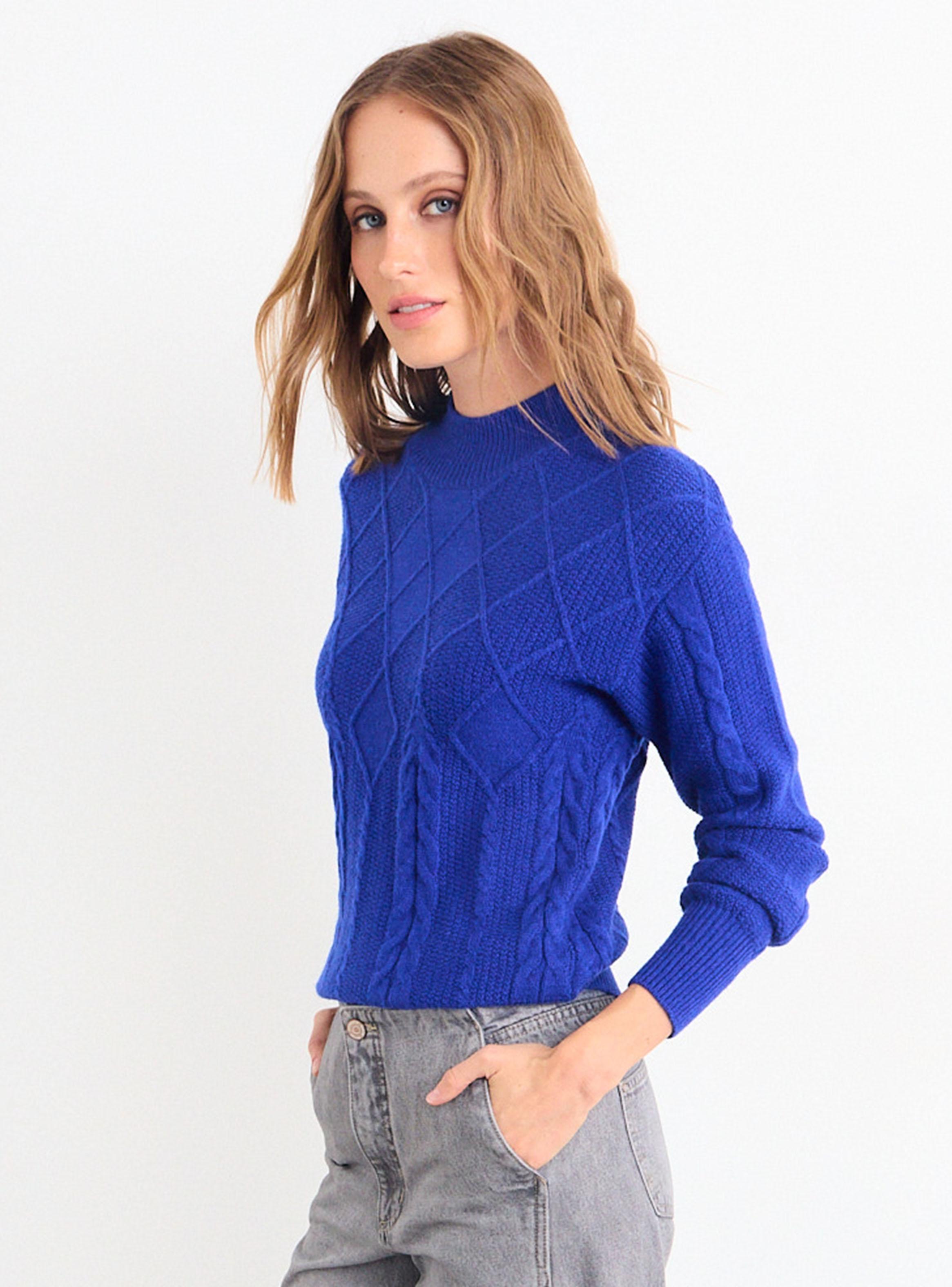 Sweater Liso Texture Navy-2