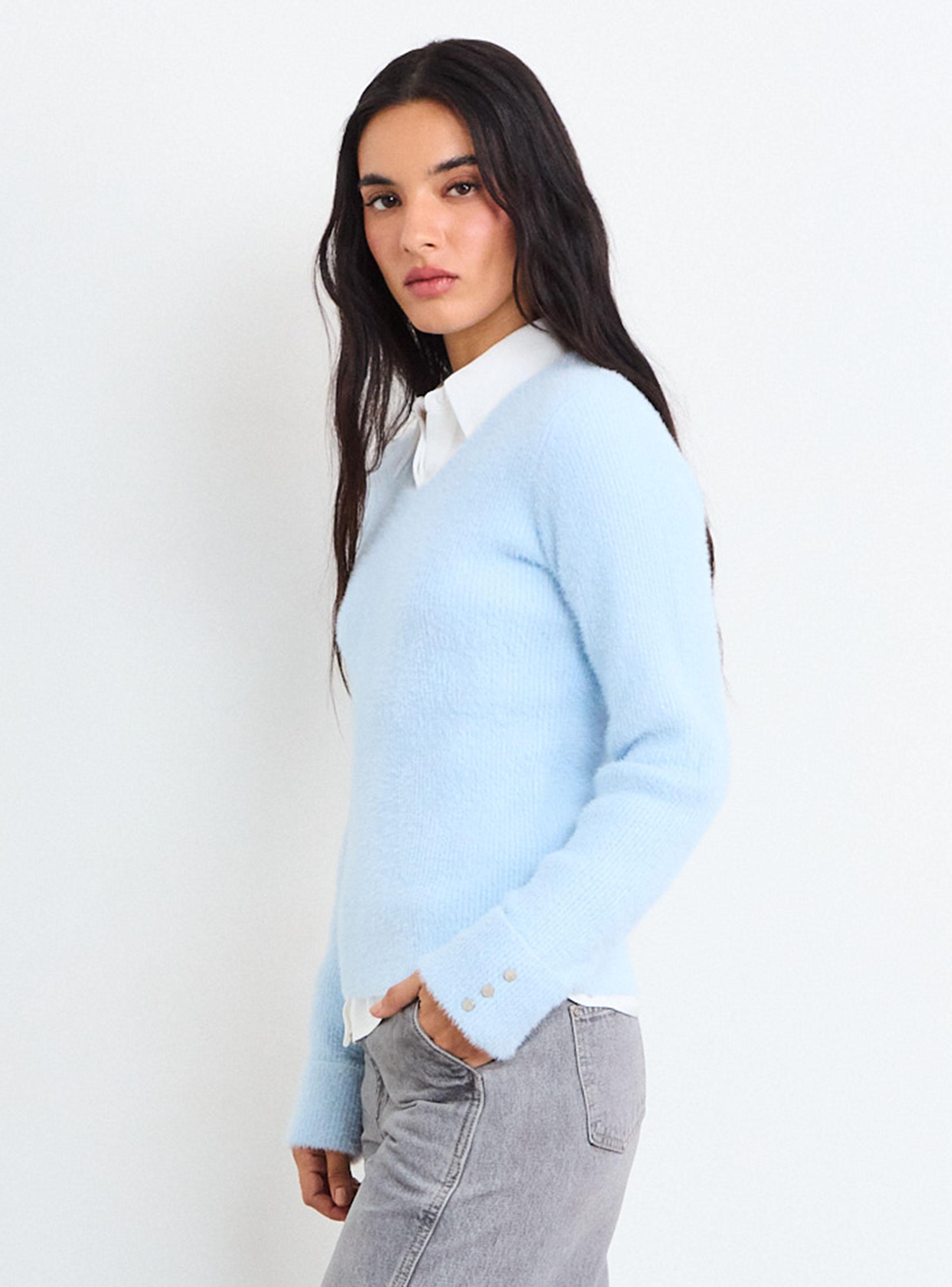 Sweater Liso de Escote Redondo-2