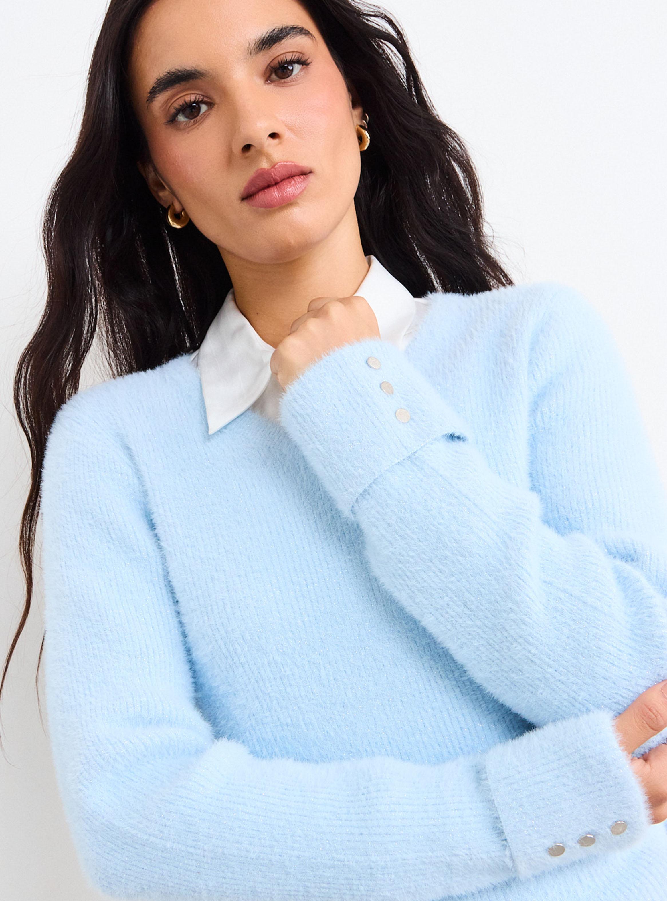 Sweater Liso de Escote Redondo-3