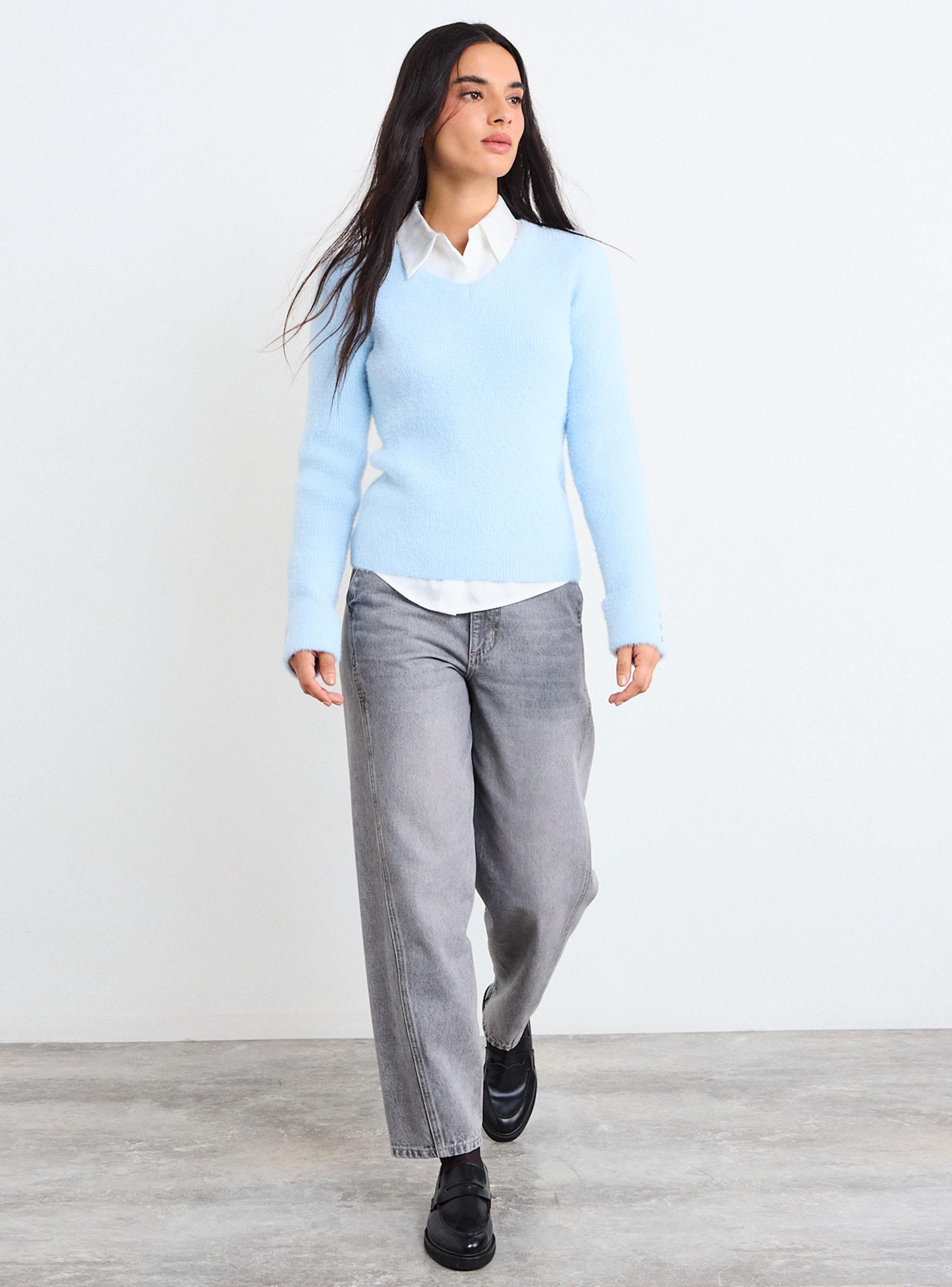 Sweater Liso de Escote Redondo-4