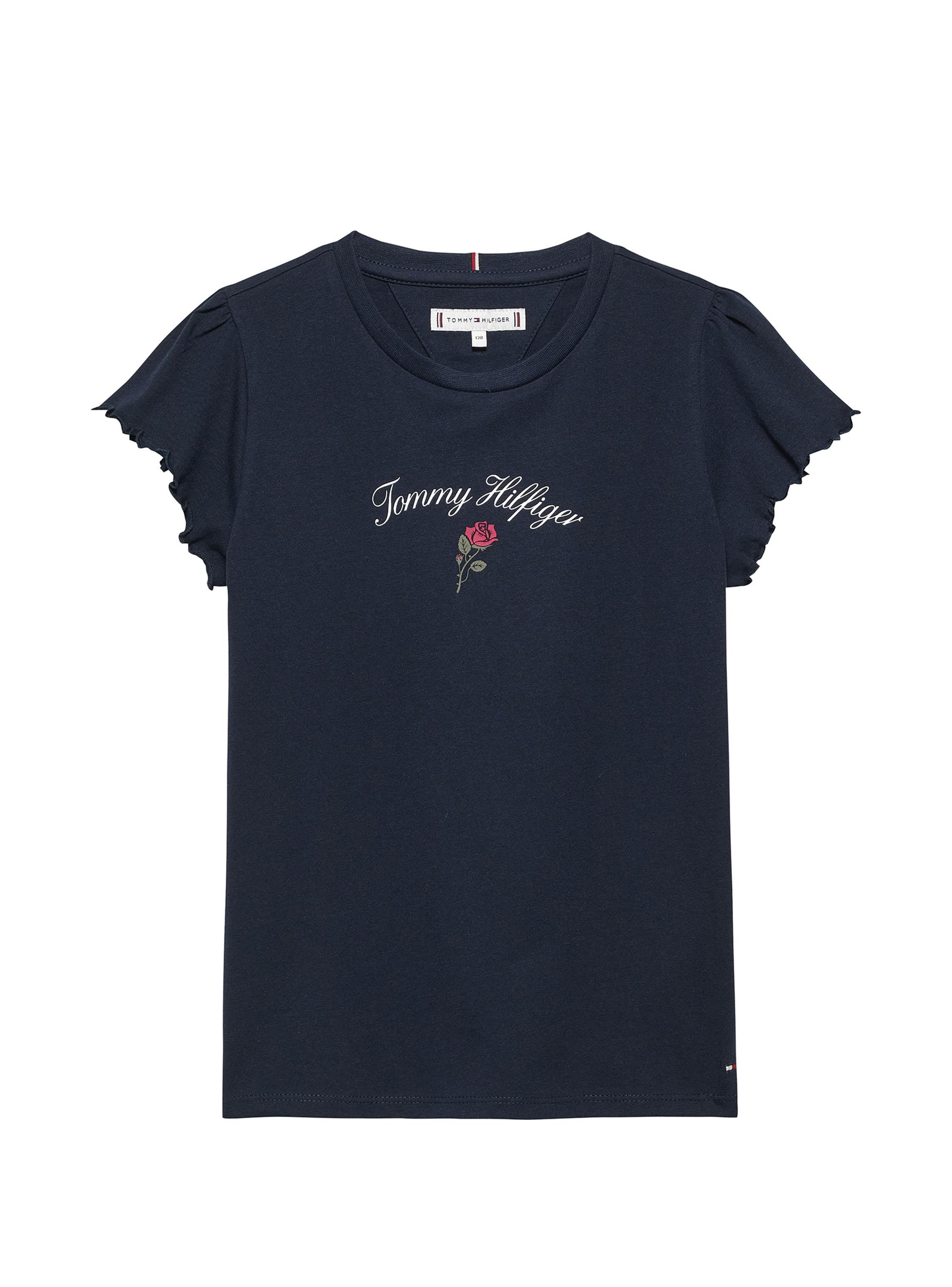 Polera Script Logo con Rosa-0