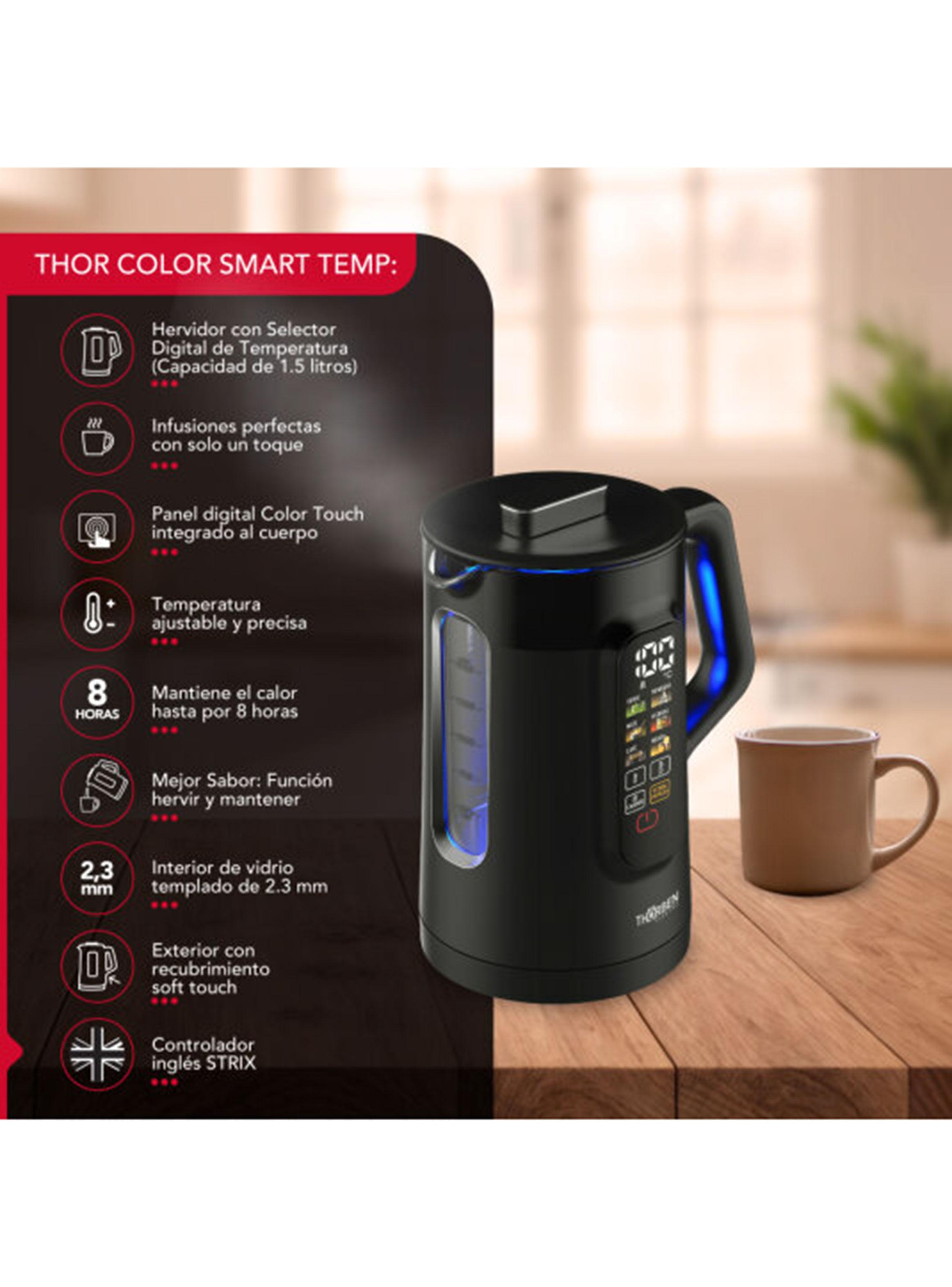 Hervidor Digital 1.5 Litros Thor Color Smart Negro-1
