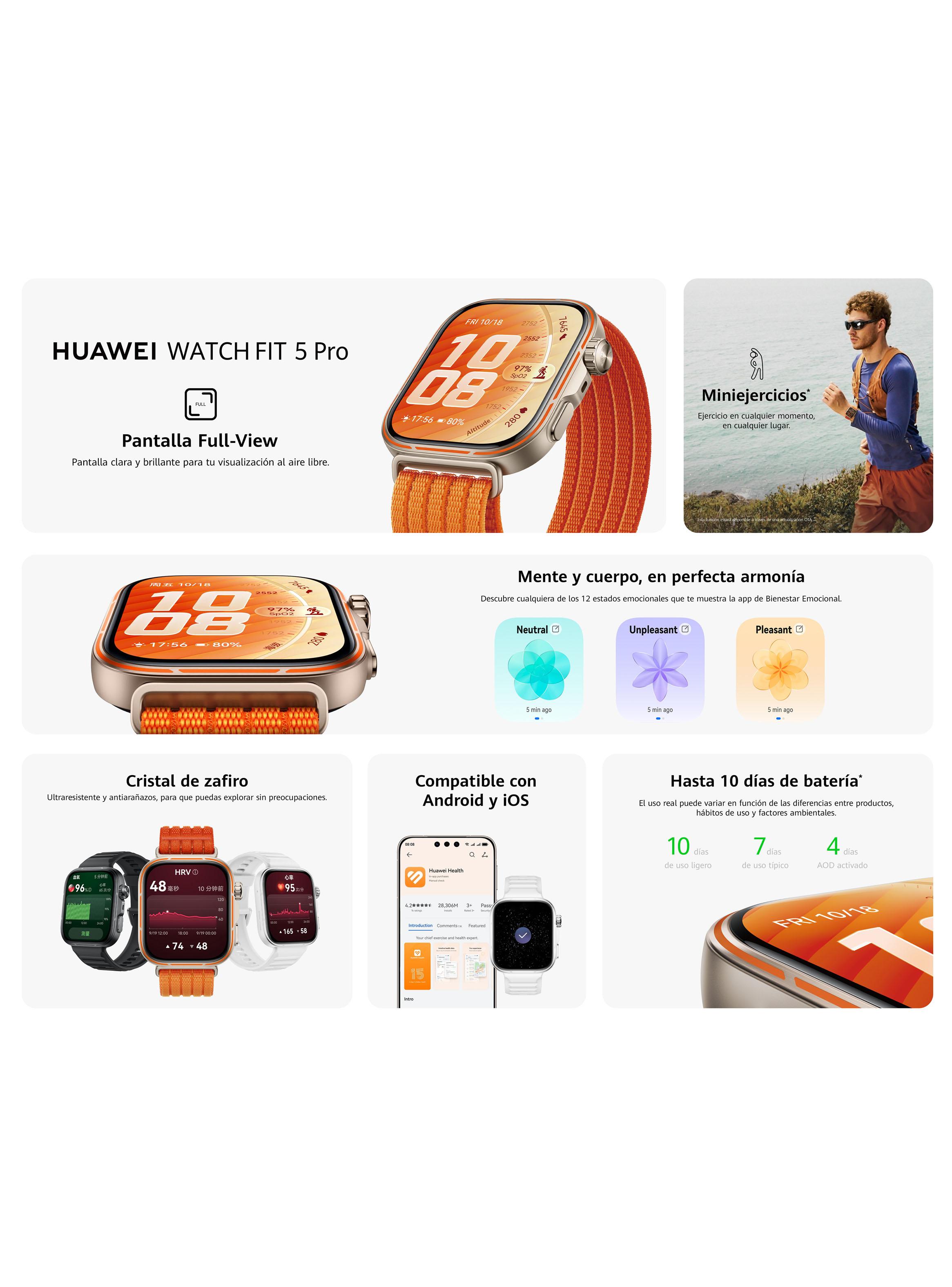 Smartwatch Fit 5 Pro Naranjo-3
