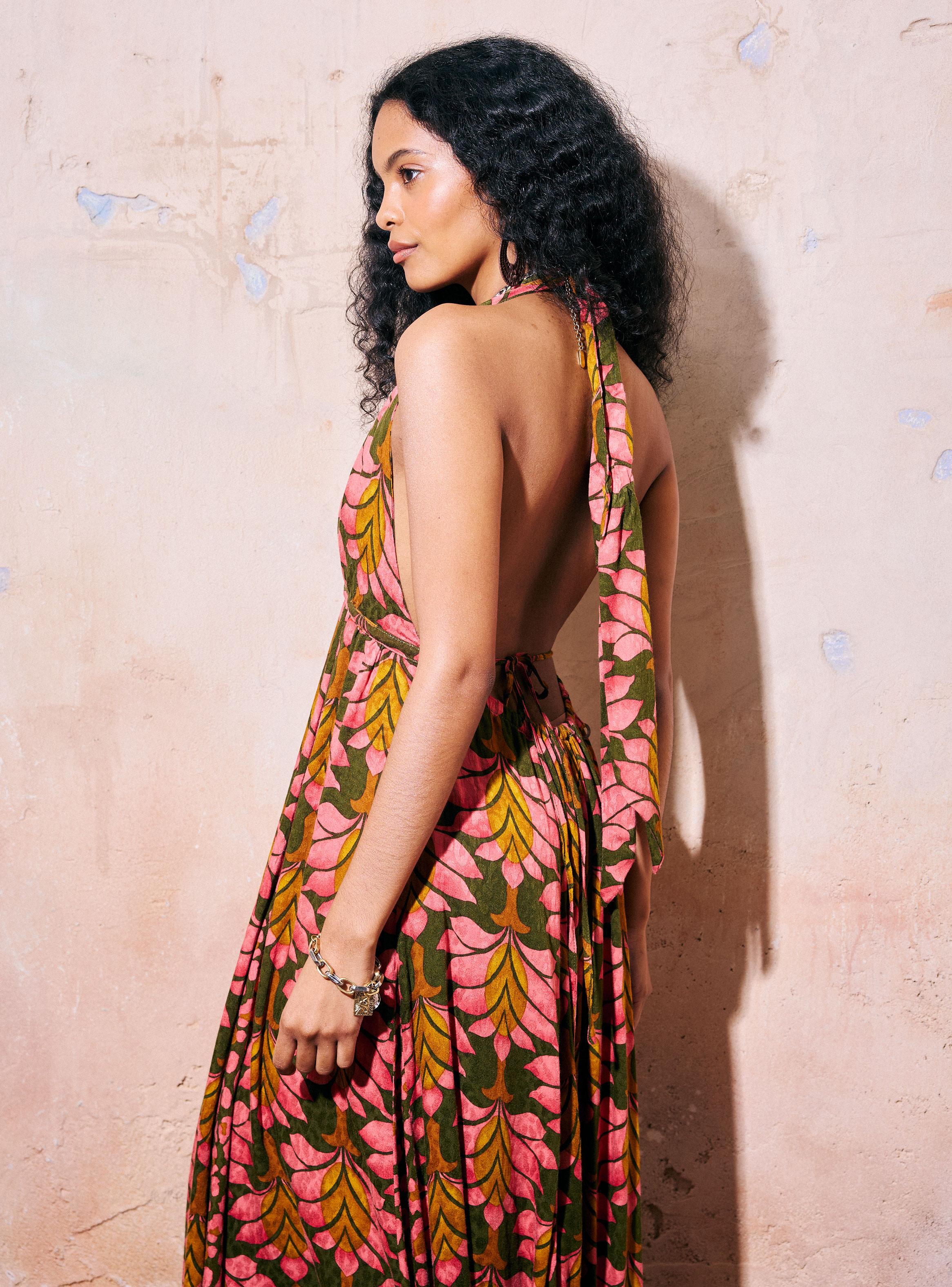 Vestido Tela Jacquard Textura-4