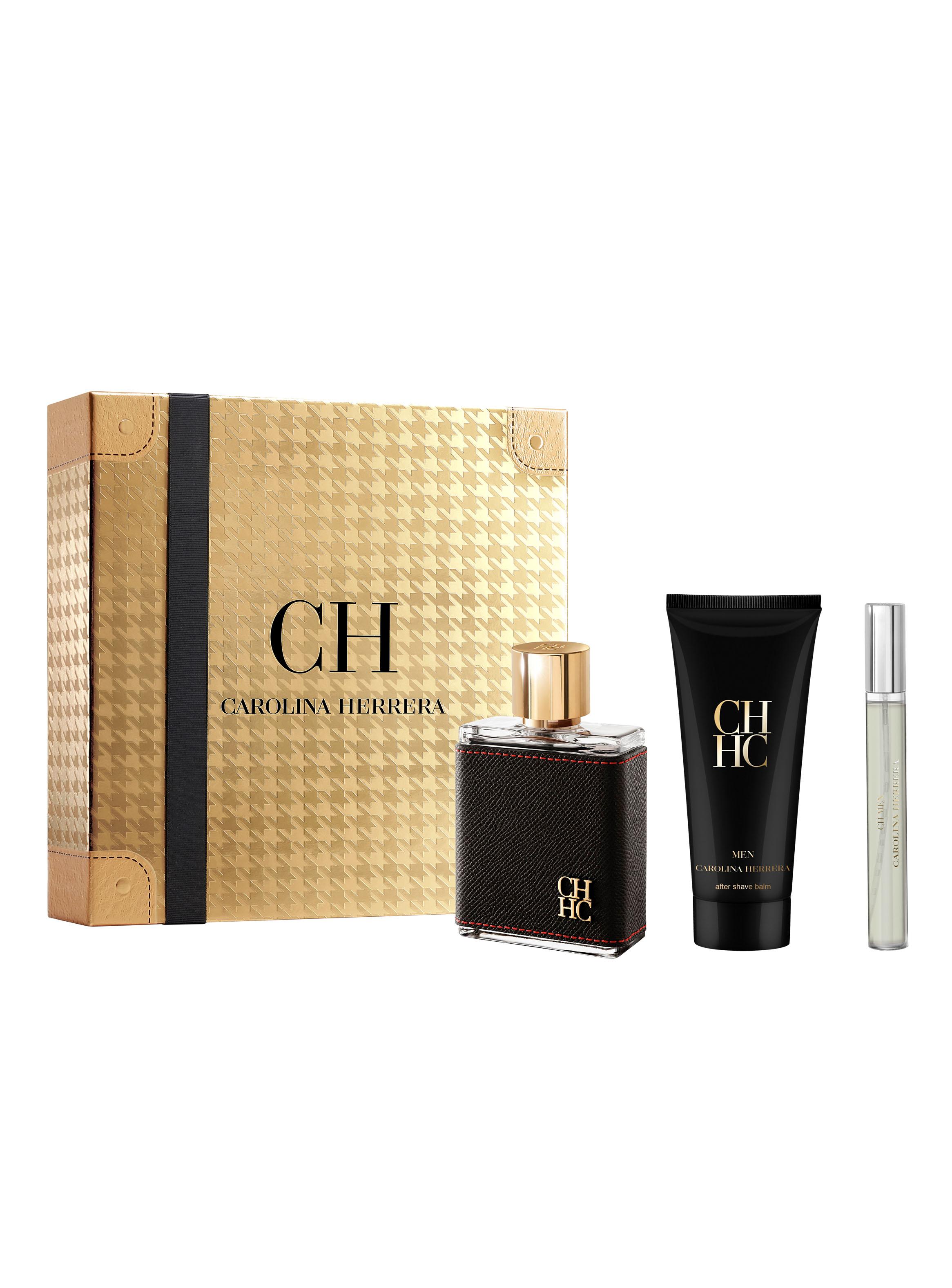 Set Perfume CH Men EDT Hombre 100 ml + Balsamo After Shave 100 ml + EDT 10 ml-0